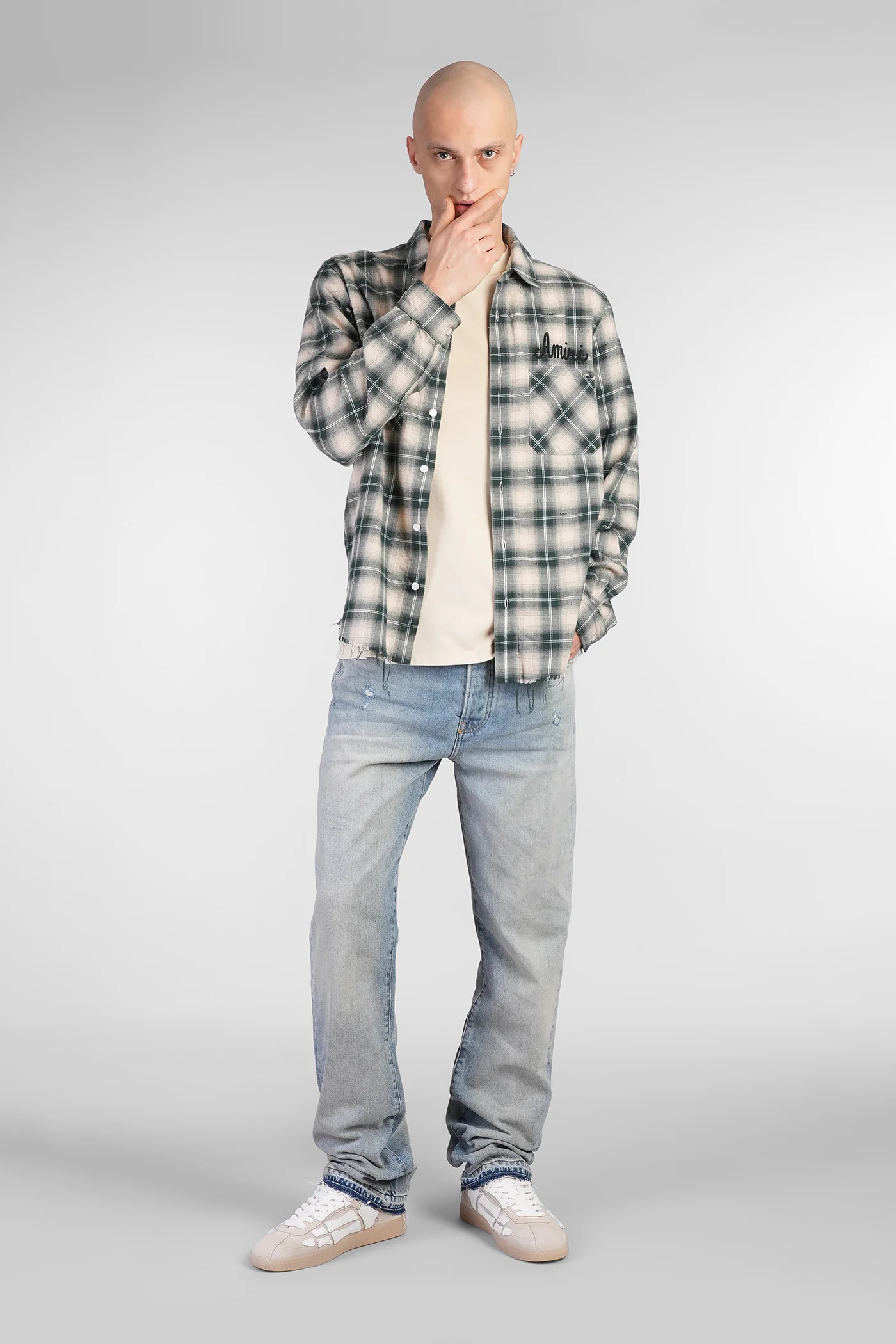 Shirt in green cotton - Image 2