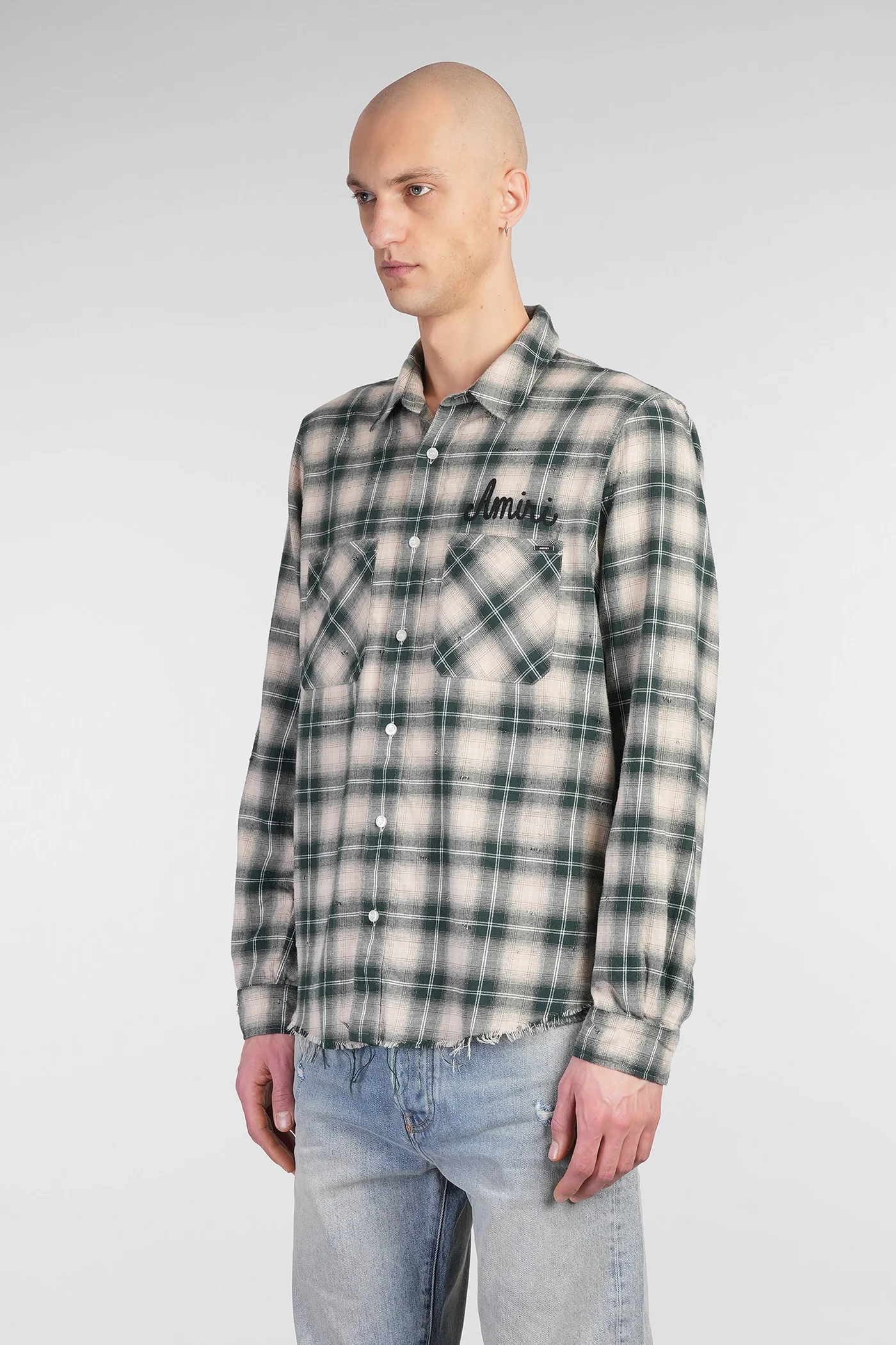 Shirt in green cotton - Image 4