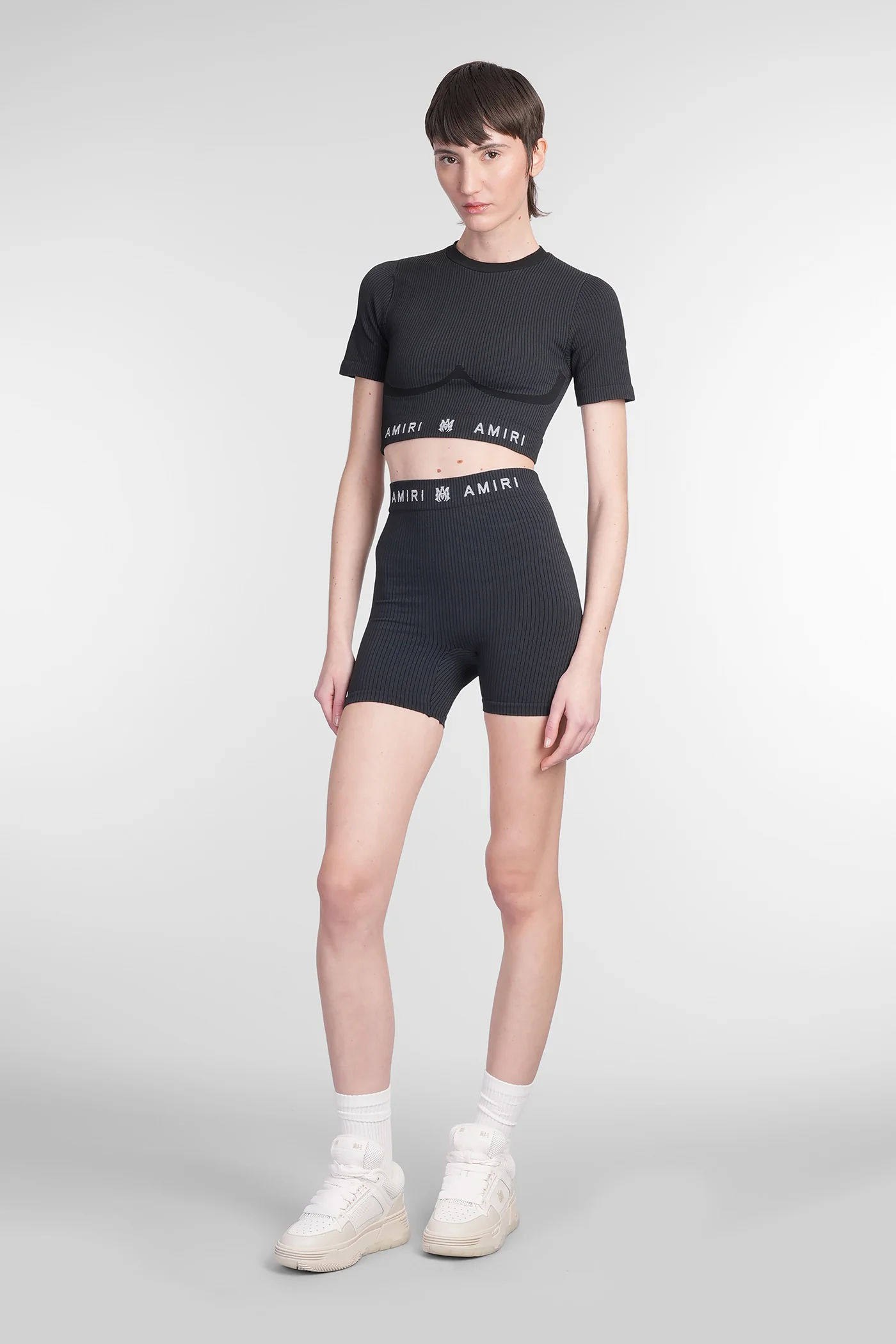 Shorts in black polyamide - Image 2