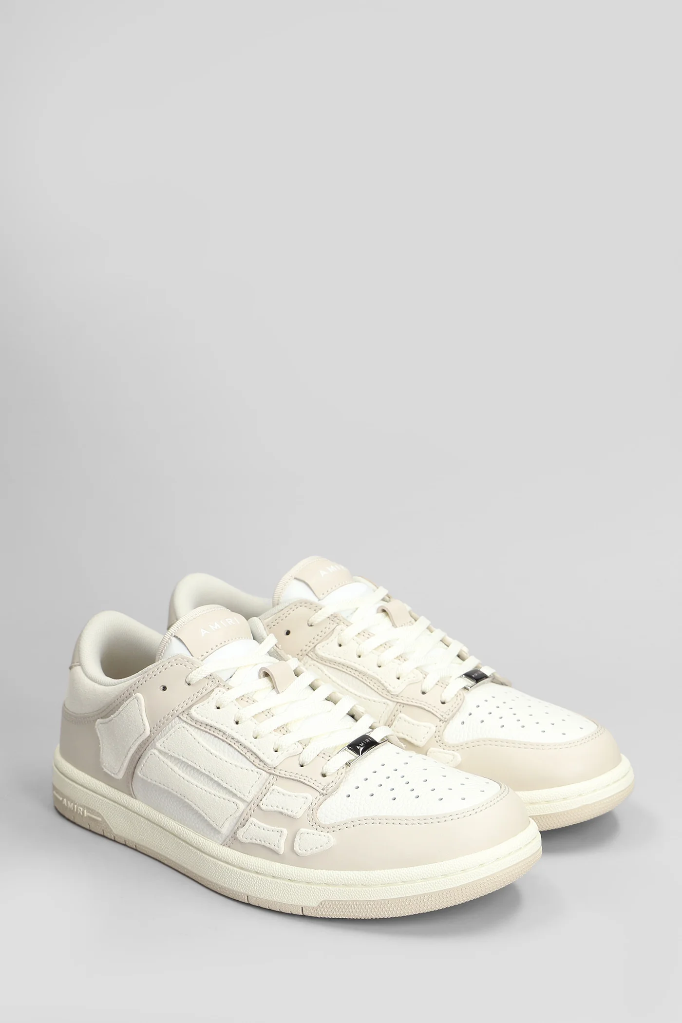 Skel top low Sneakers in beige leather - Image 2