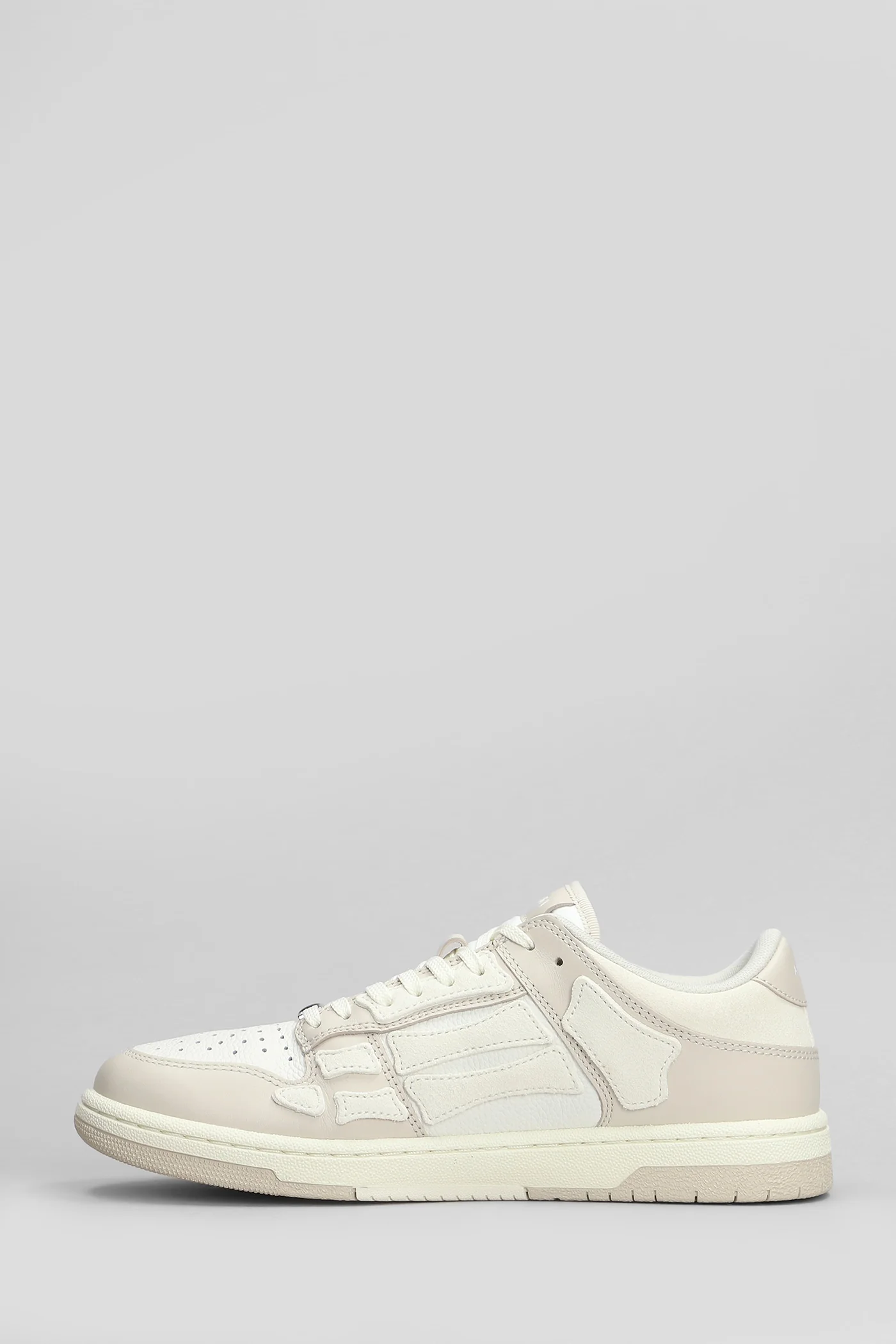 Skel top low Sneakers in beige leather - Image 3