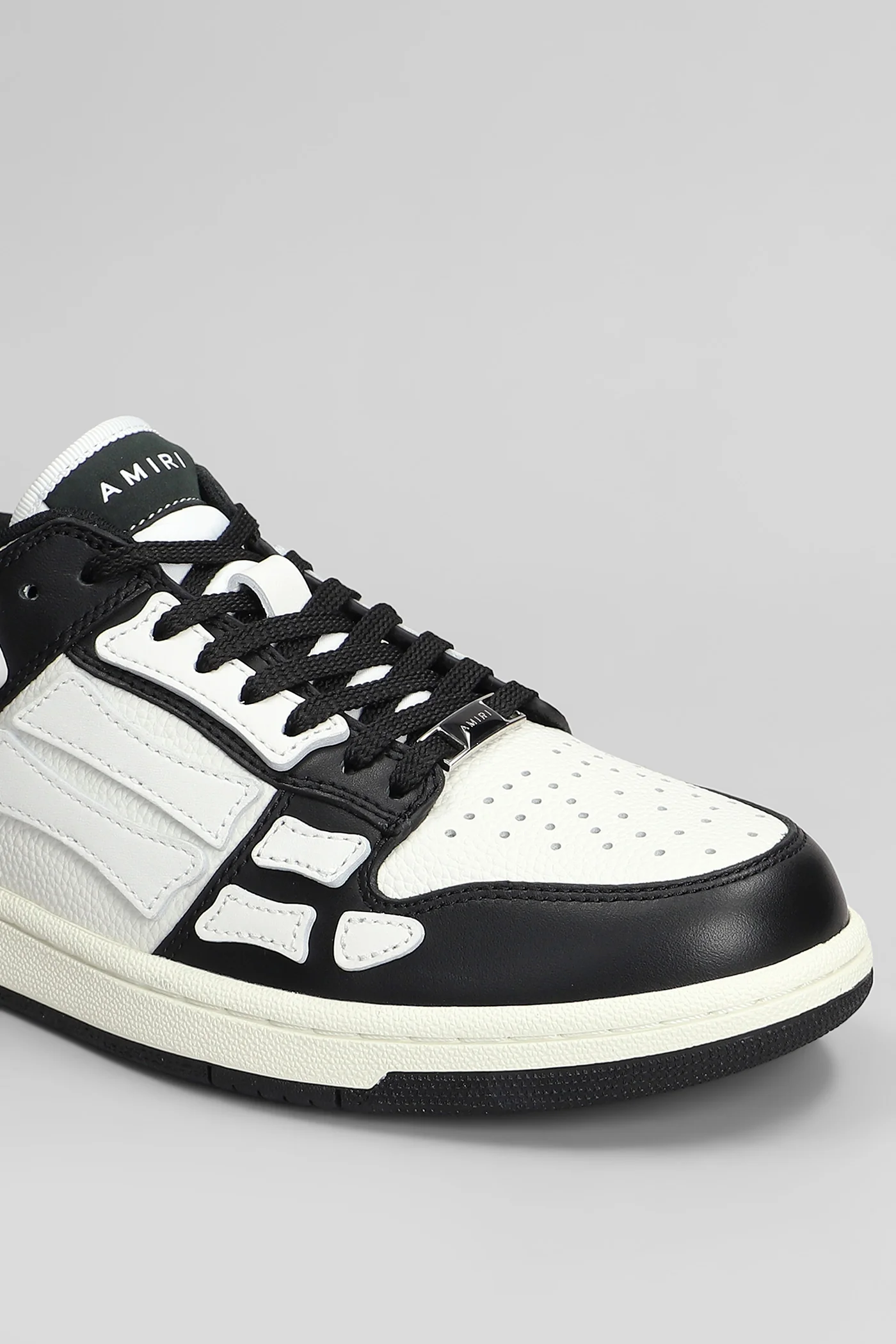 Skel top low Sneakers in black leather - Image 5