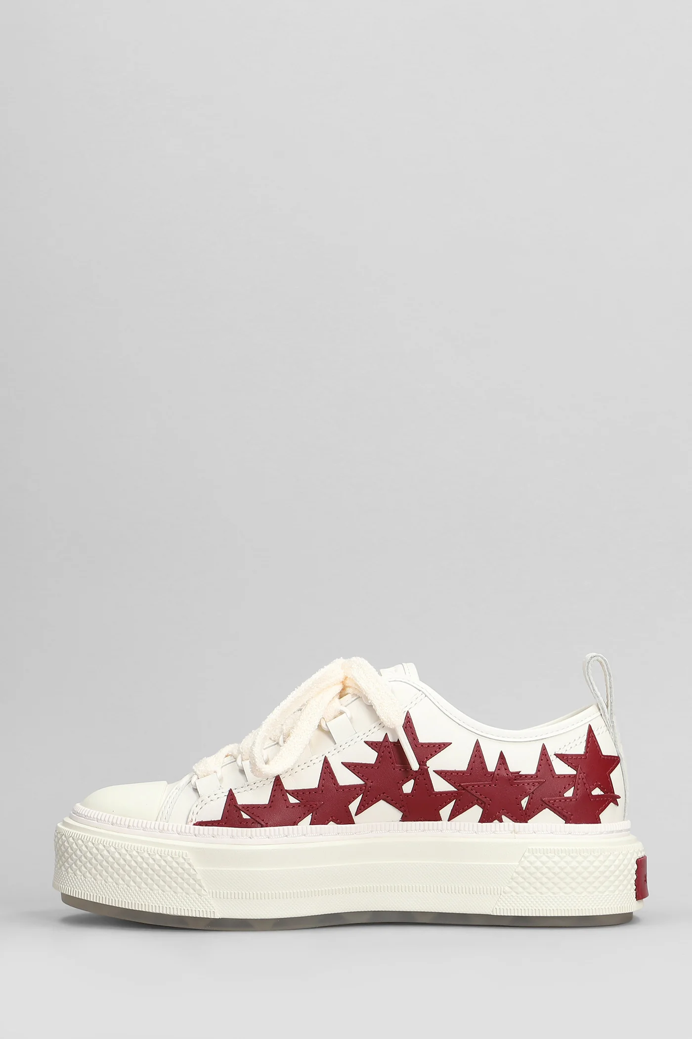 Stars court low Sneakers in beige leather - Image 3