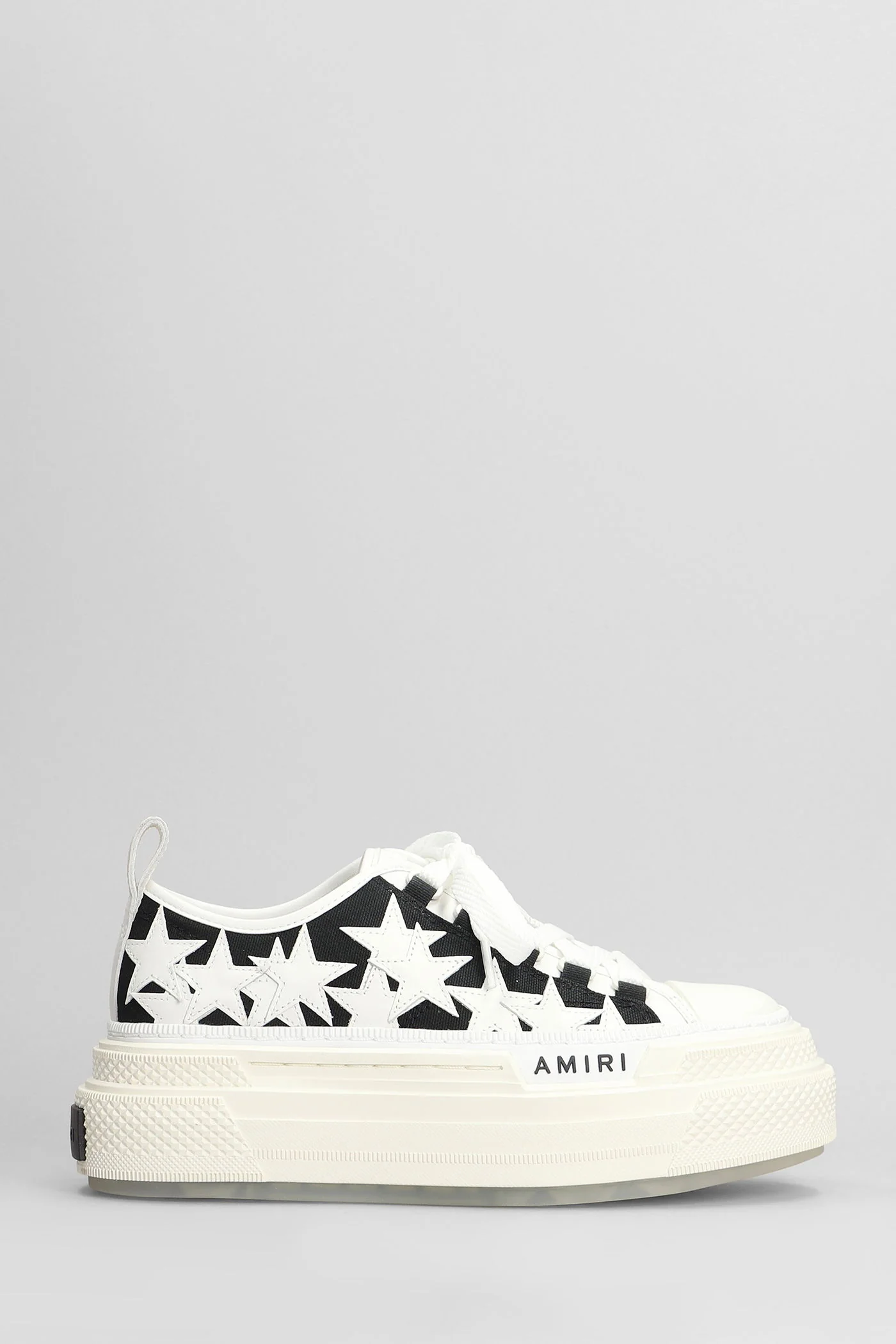 Stars court low Sneakers in black fabric