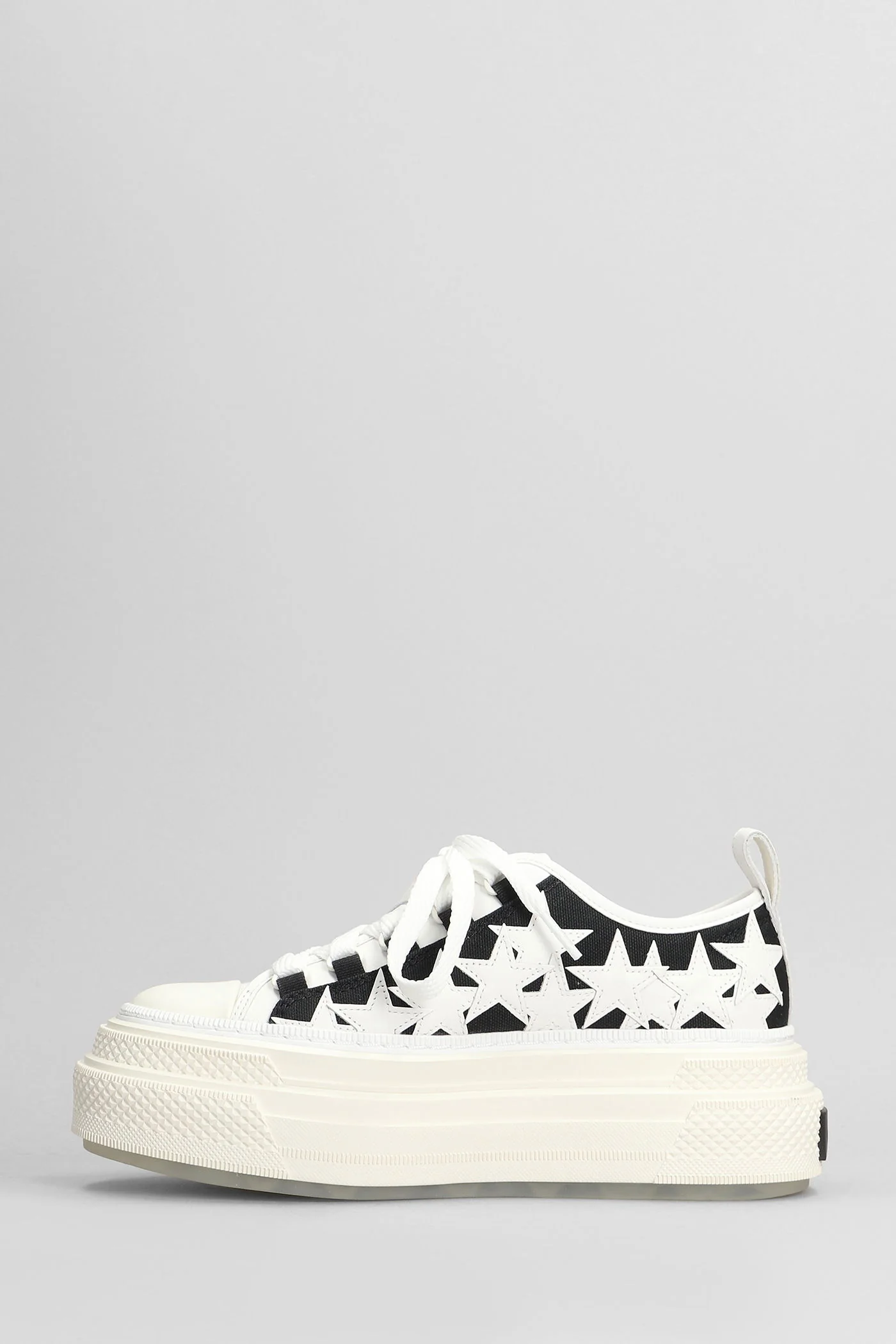 Stars court low Sneakers in black fabric - Image 3