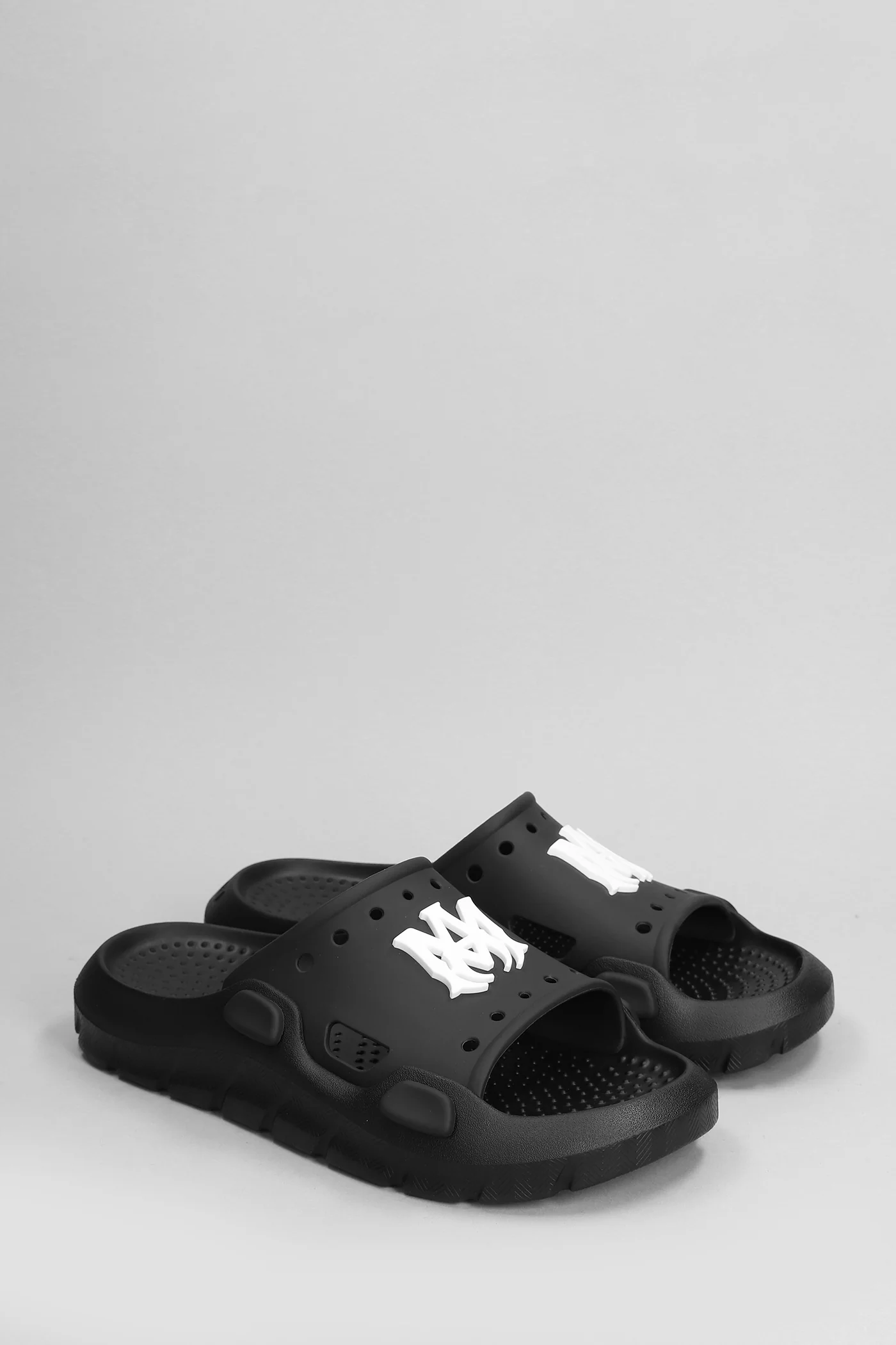 Sunday slide Flats in black rubber/plasic - Image 2