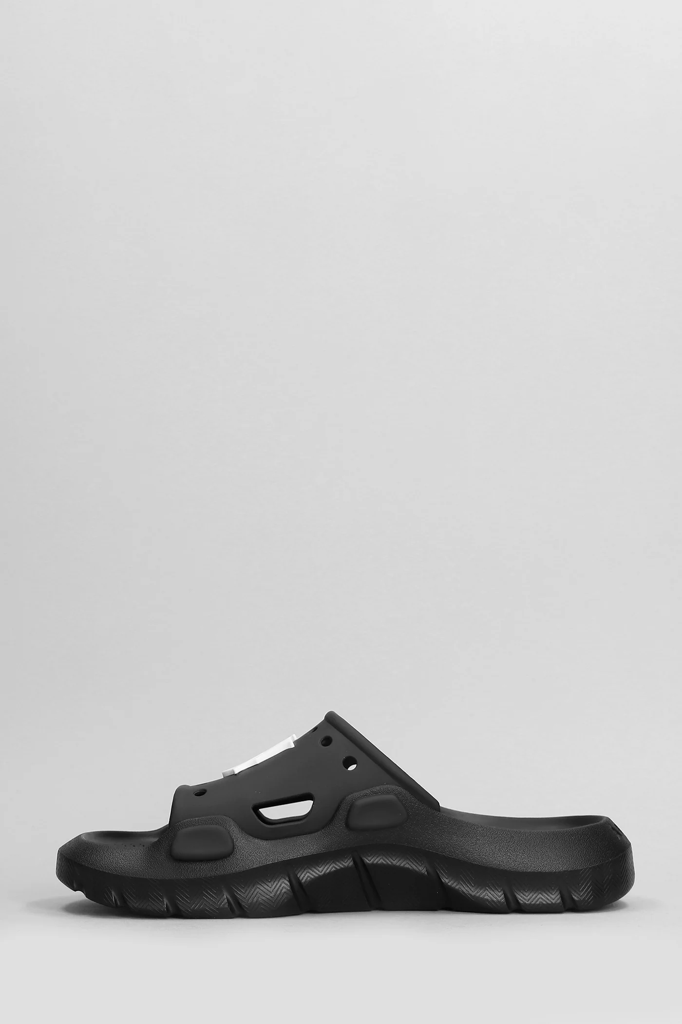 Sunday slide Flats in black rubber/plasic - Image 3