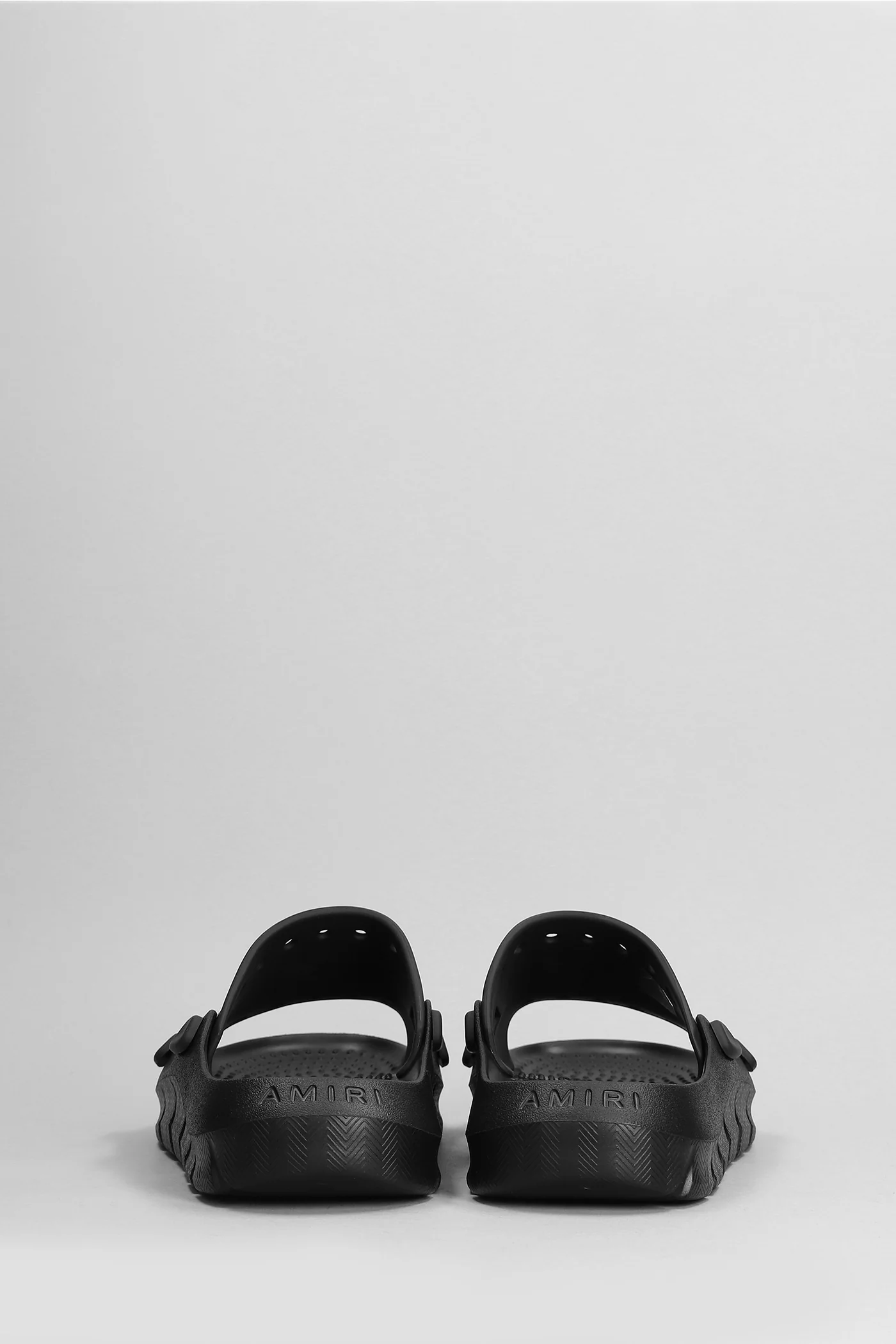Sunday slide Flats in black rubber/plasic - Image 4
