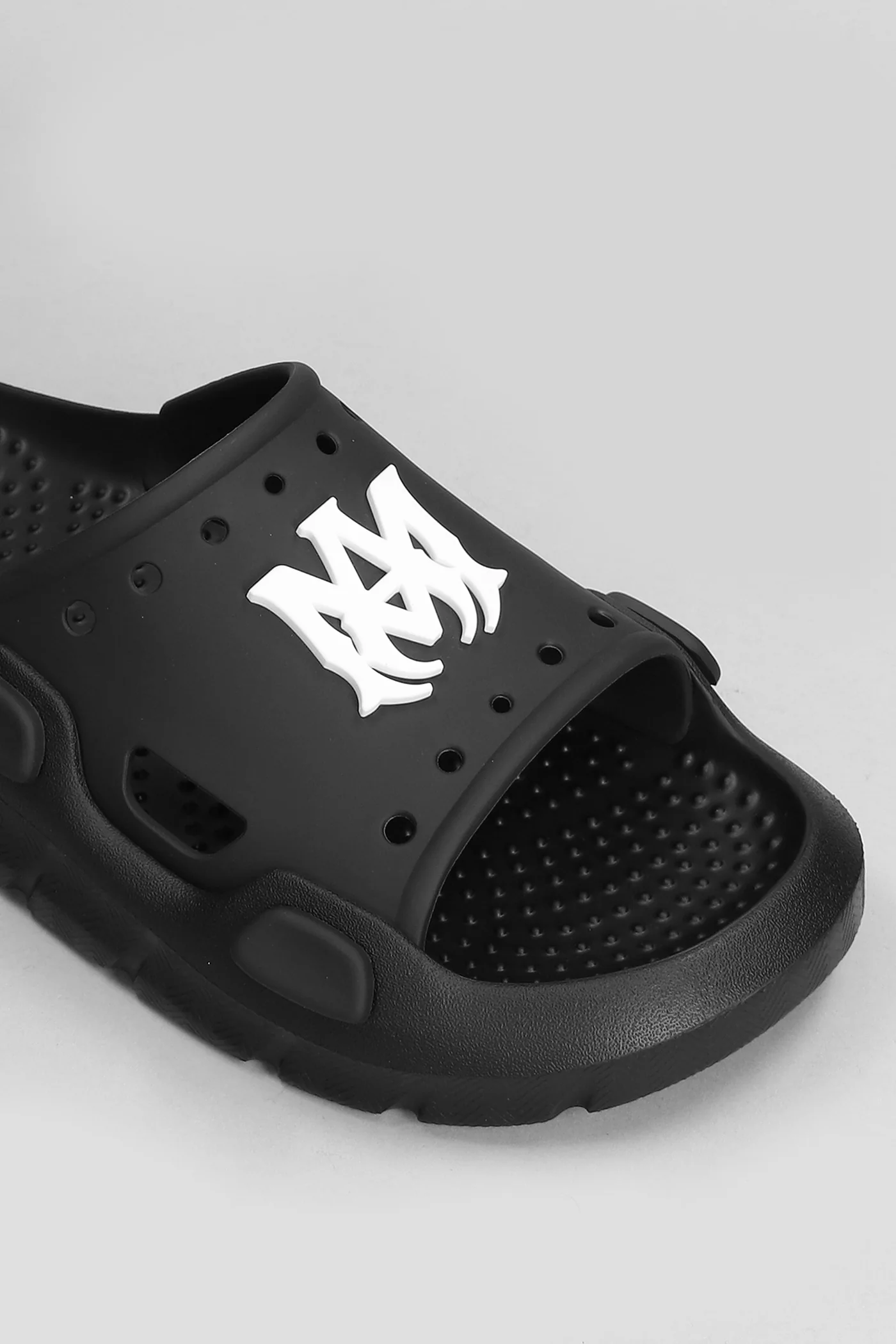 Sunday slide Flats in black rubber/plasic - Image 5