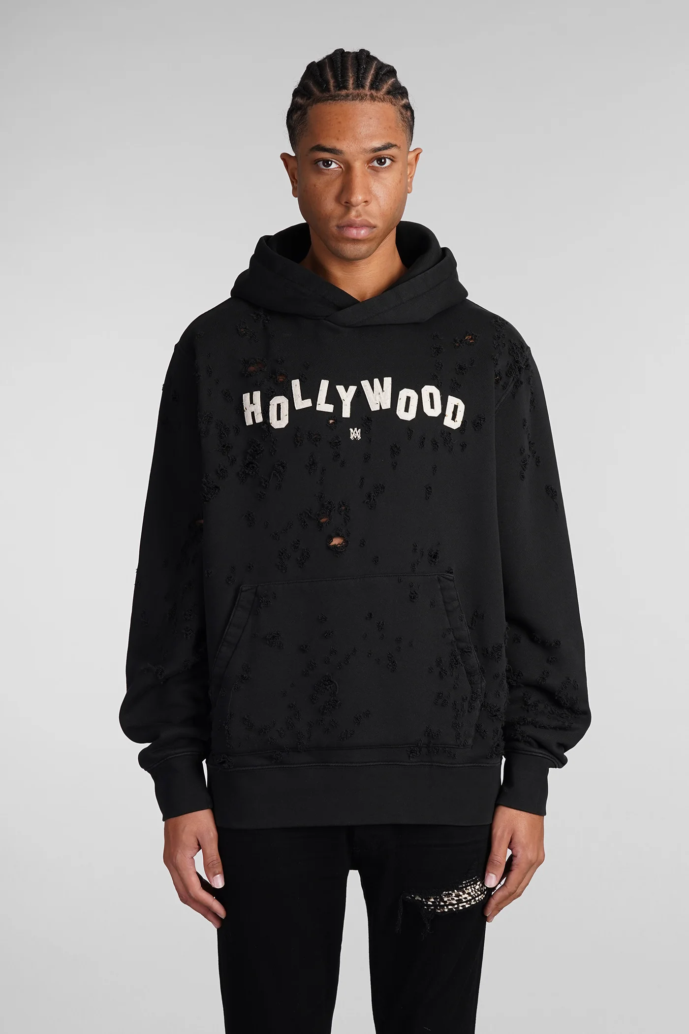 Sweatshirt in black cotton