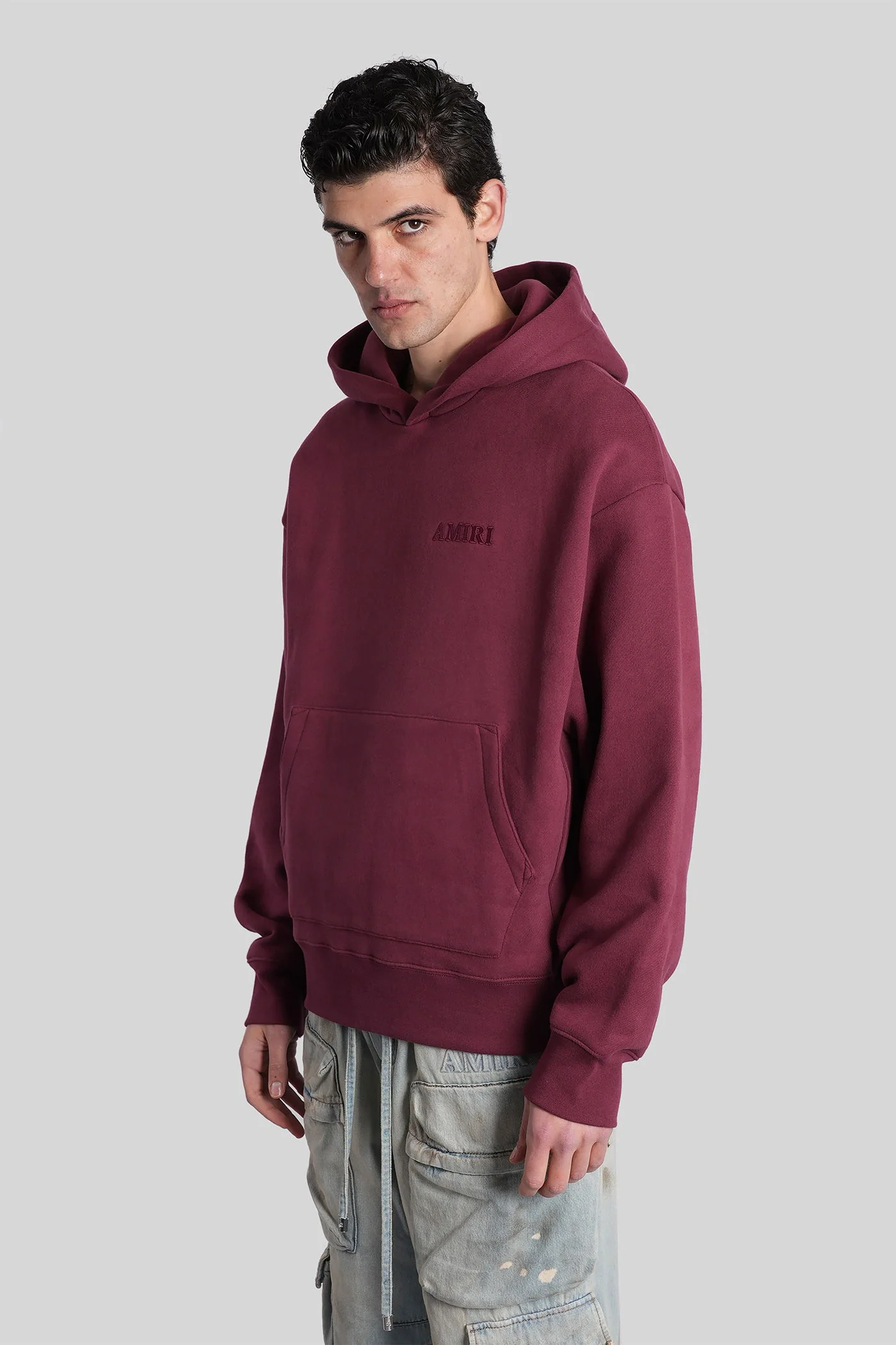 Sweatshirt in bordeaux cotton - Image 4