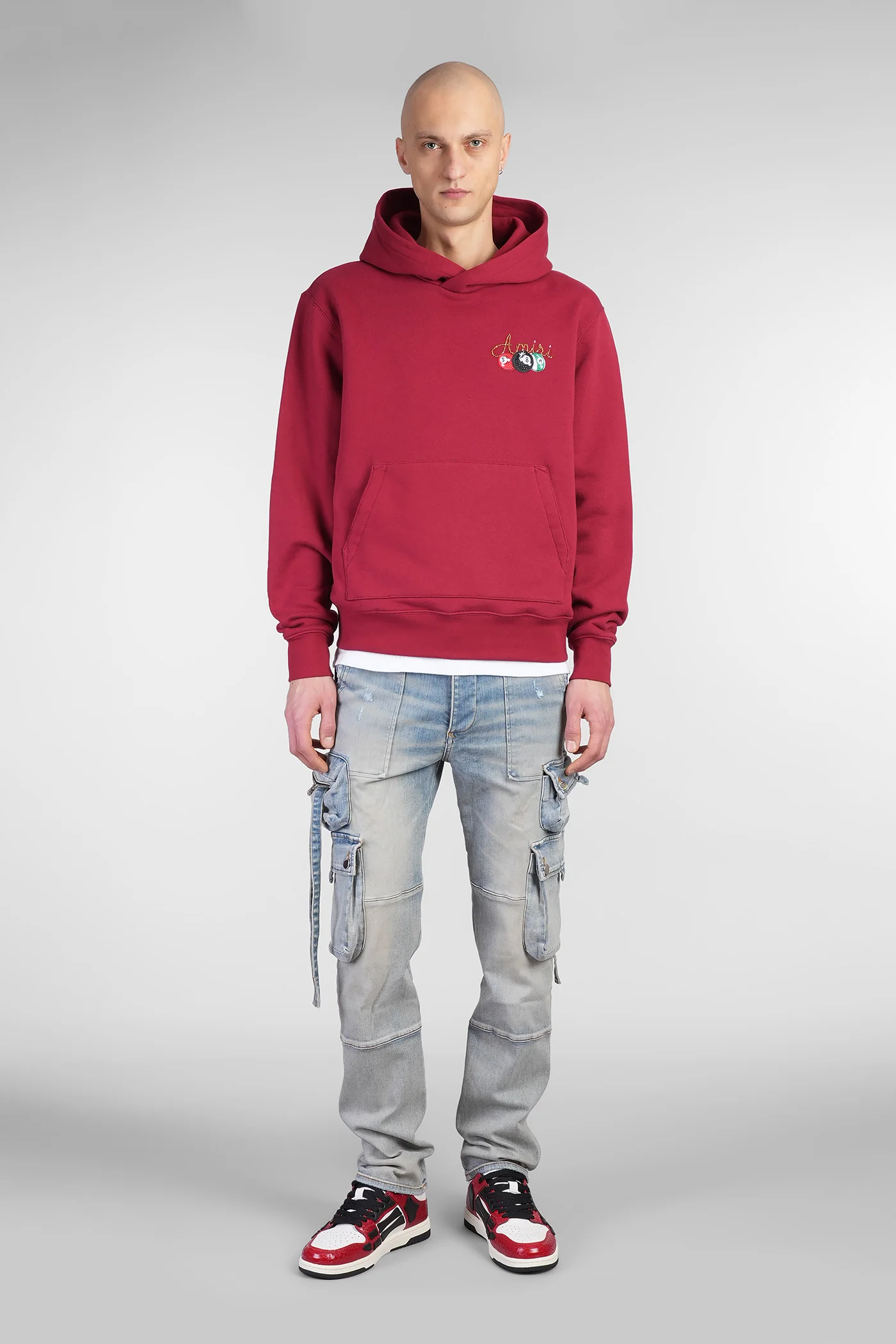 Sweatshirt in bordeaux cotton - Image 2