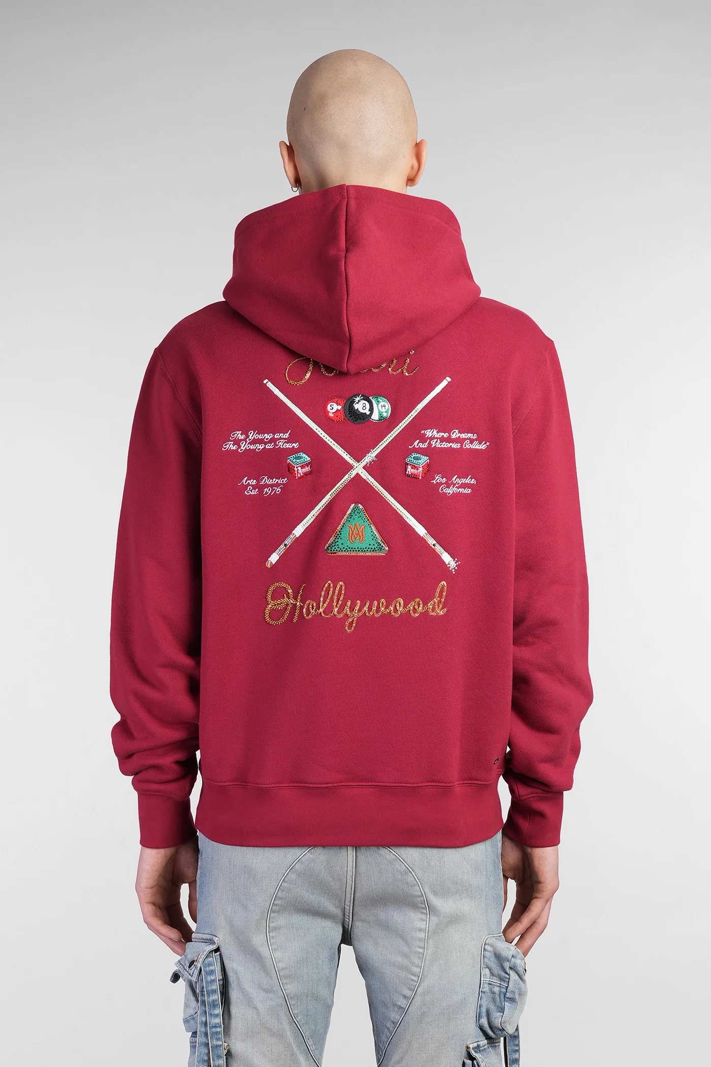 Sweatshirt in bordeaux cotton - Image 3