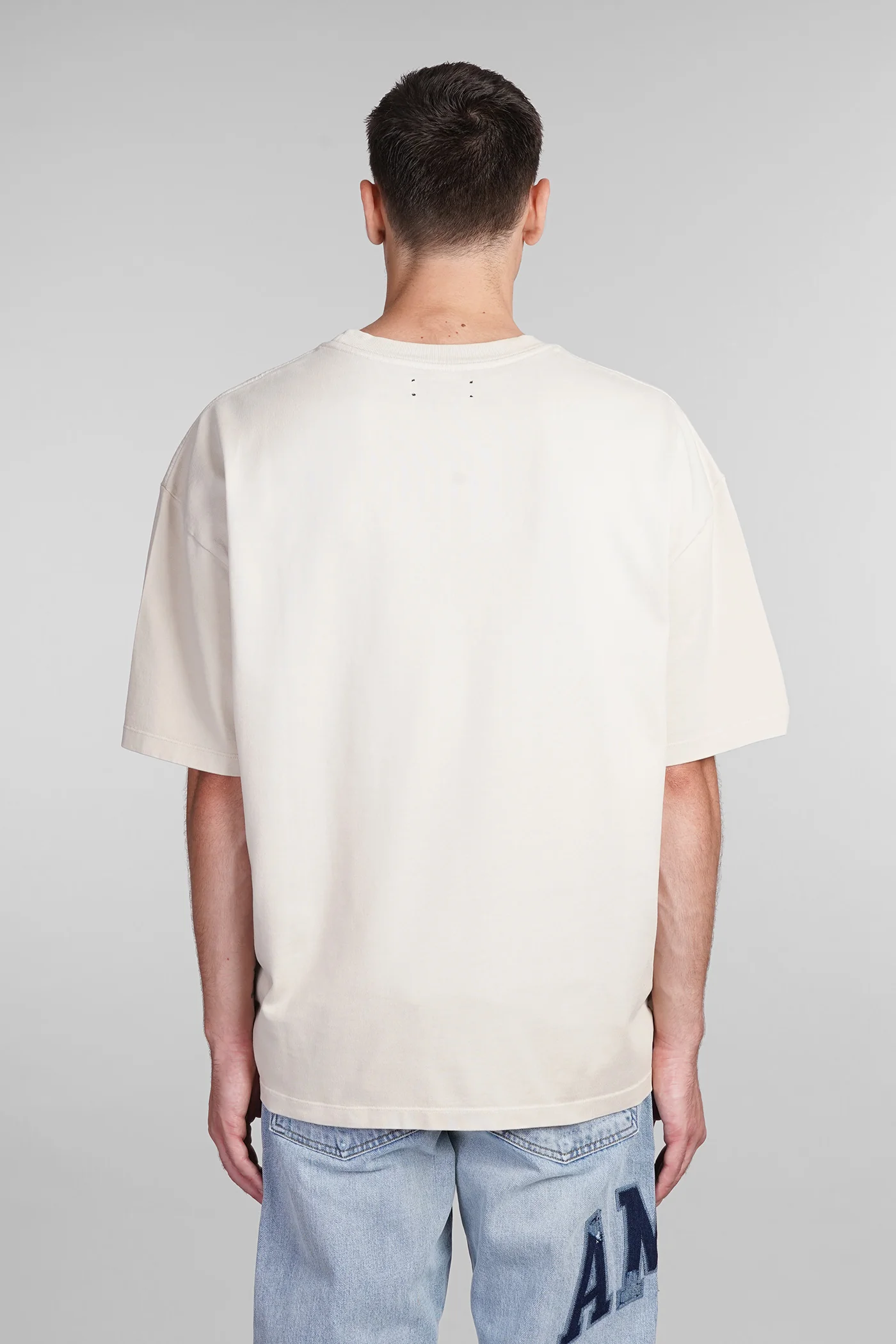 T-Shirt in beige cotton - Image 3