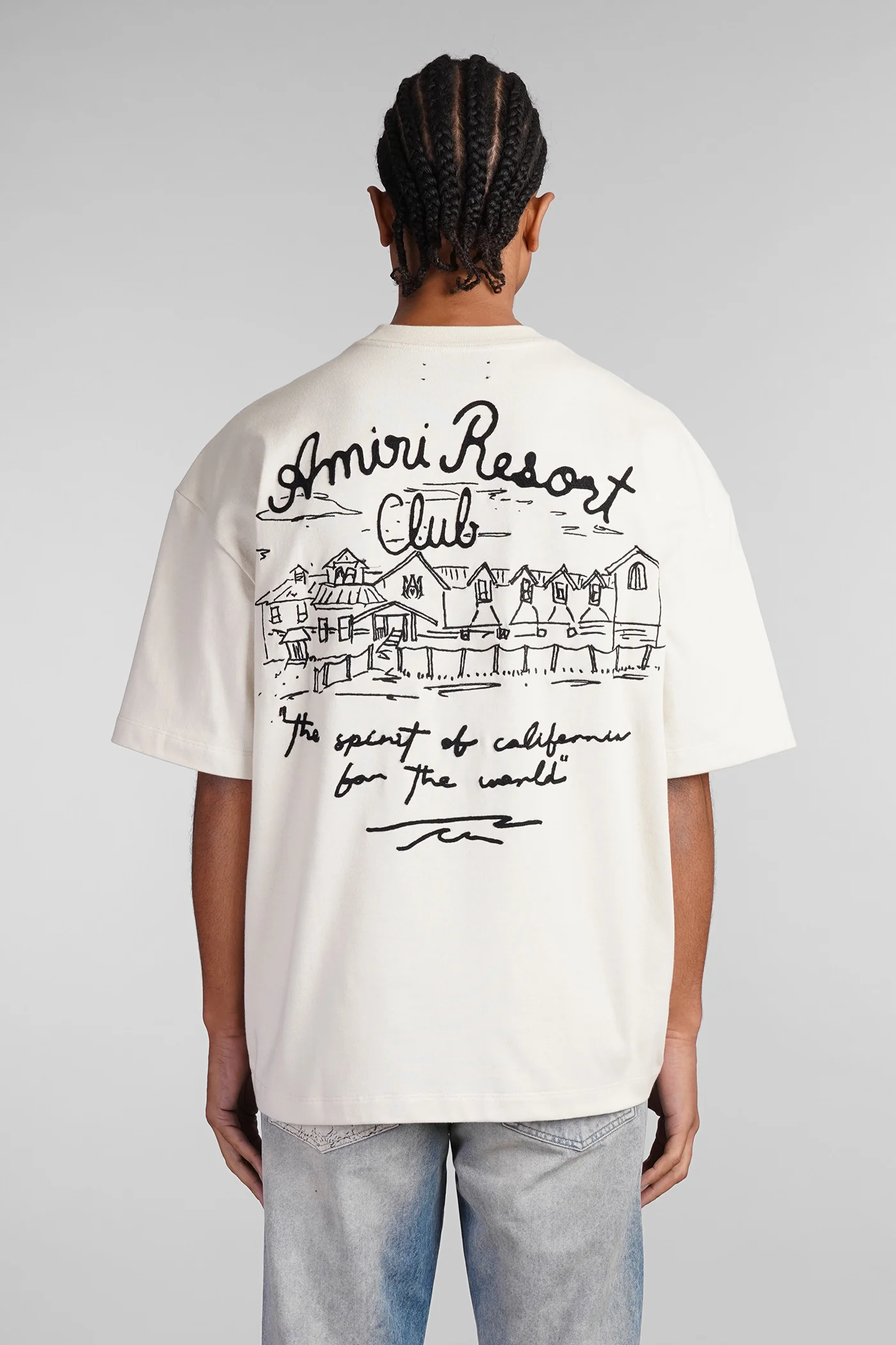 T-Shirt in beige cotton - Image 3