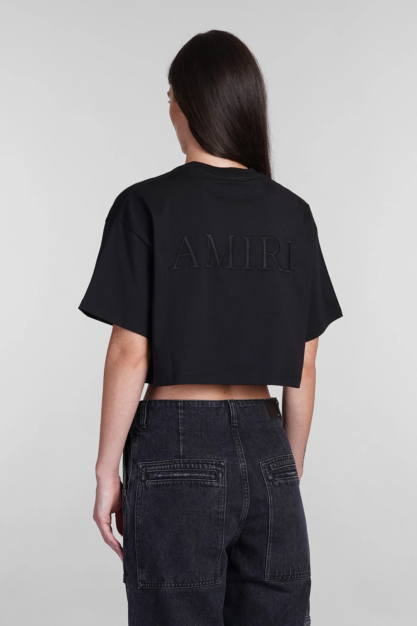 T-Shirt in black cotton - Image 3