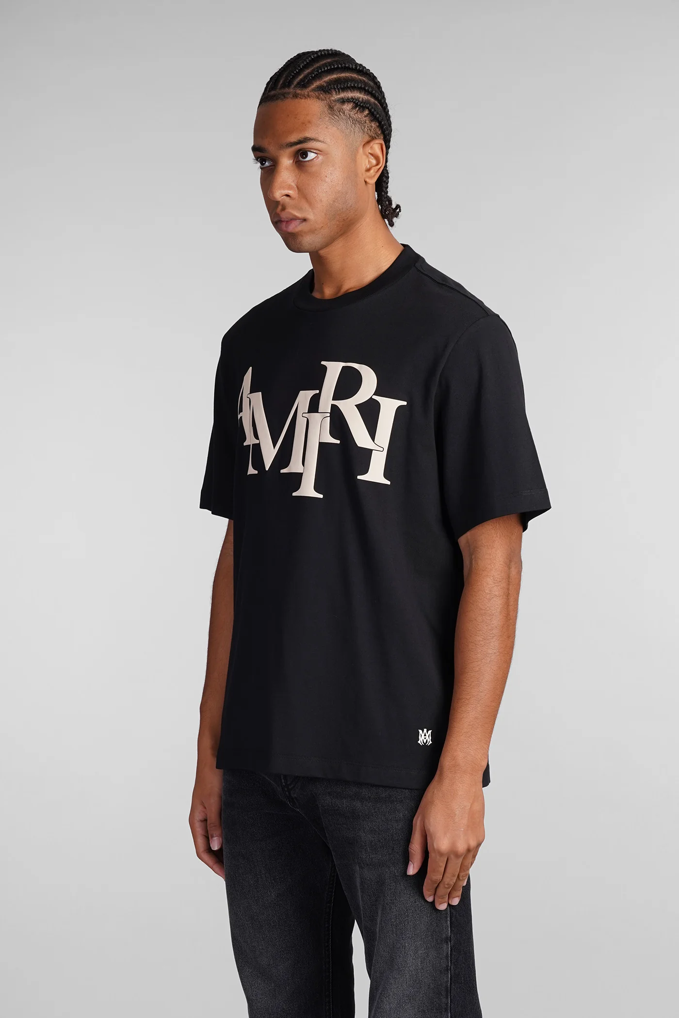 T-Shirt in black cotton - Image 4