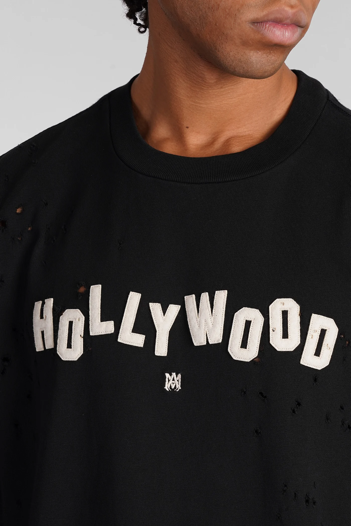 T-Shirt in black cotton - Image 5
