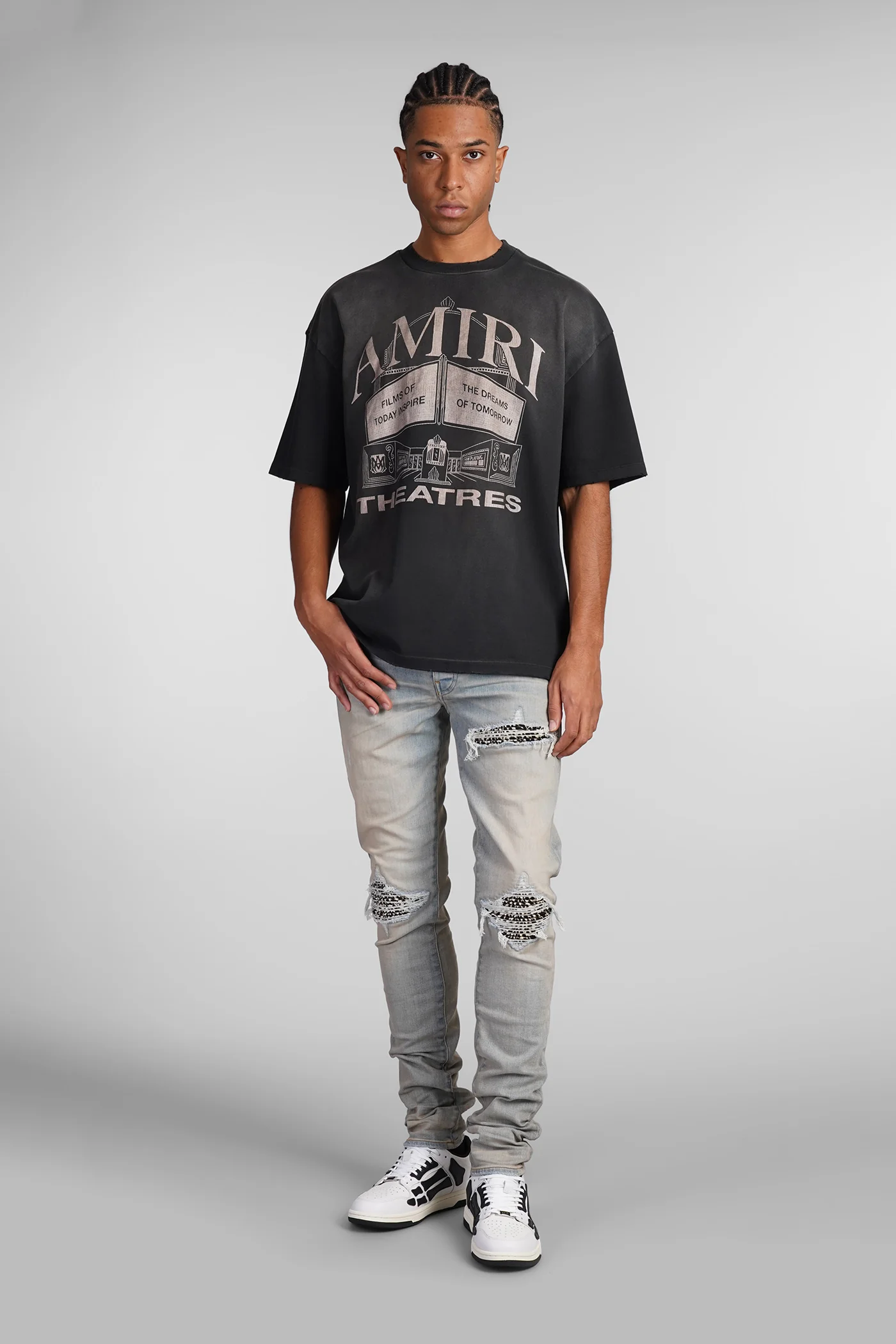 T-Shirt in black cotton - Image 2