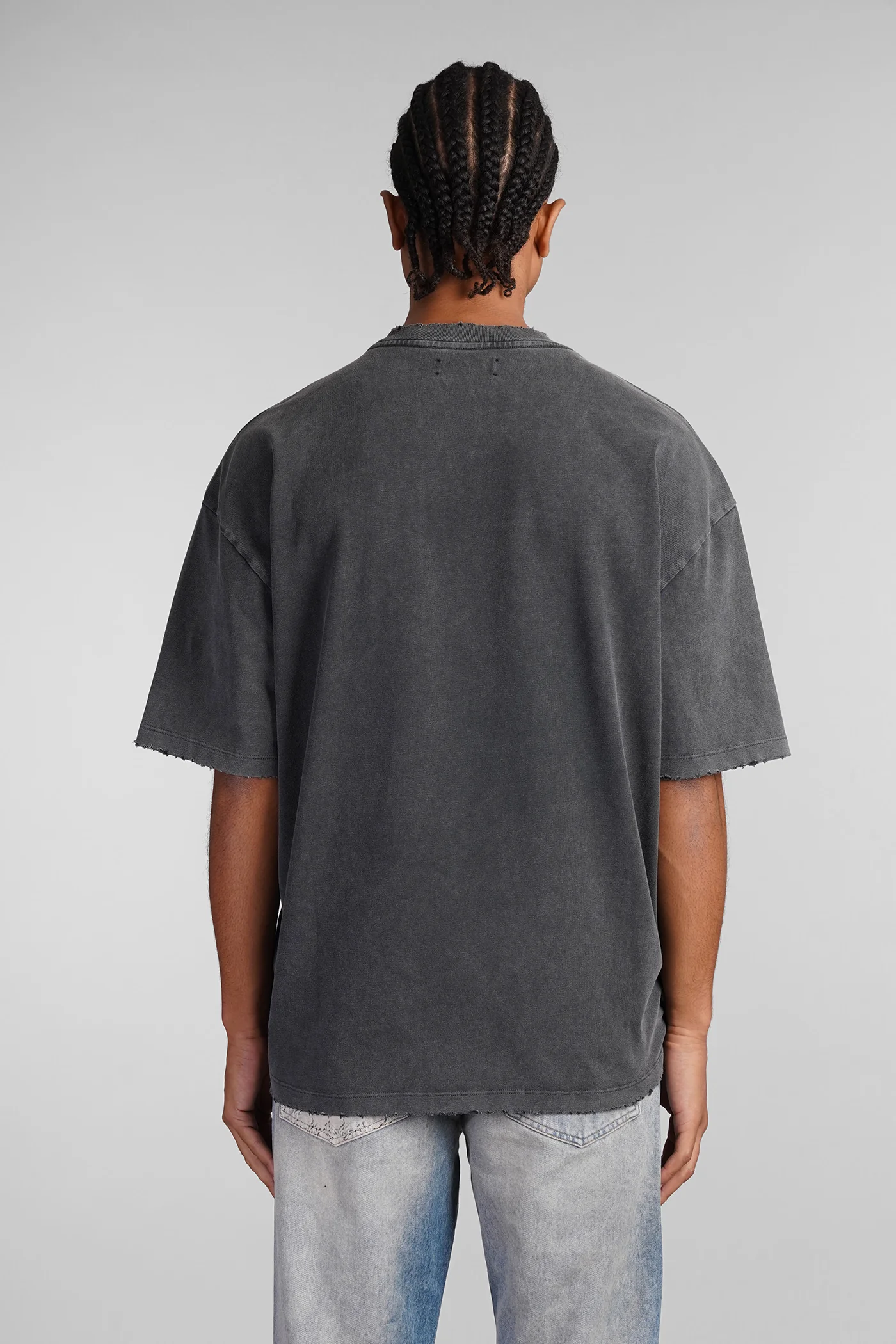 T-Shirt in black cotton - Image 3