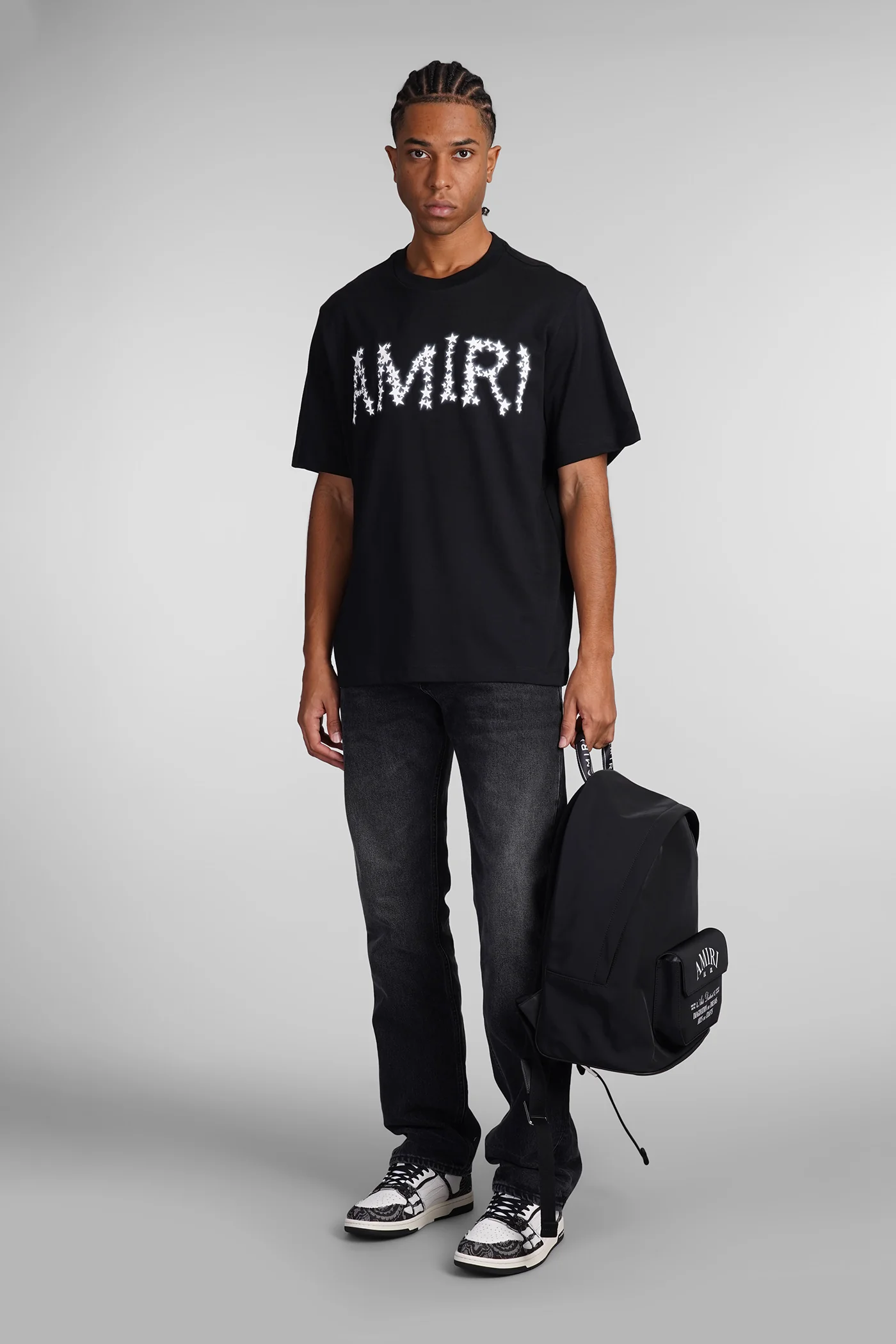 T-Shirt in black cotton - Image 2