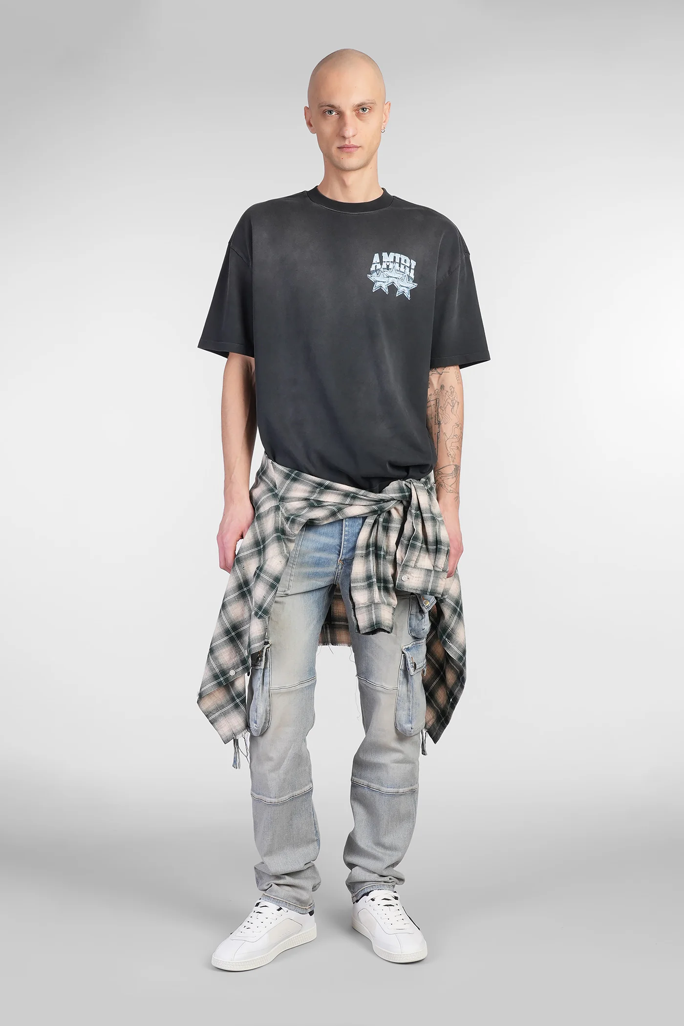 T-Shirt in black cotton - Image 2
