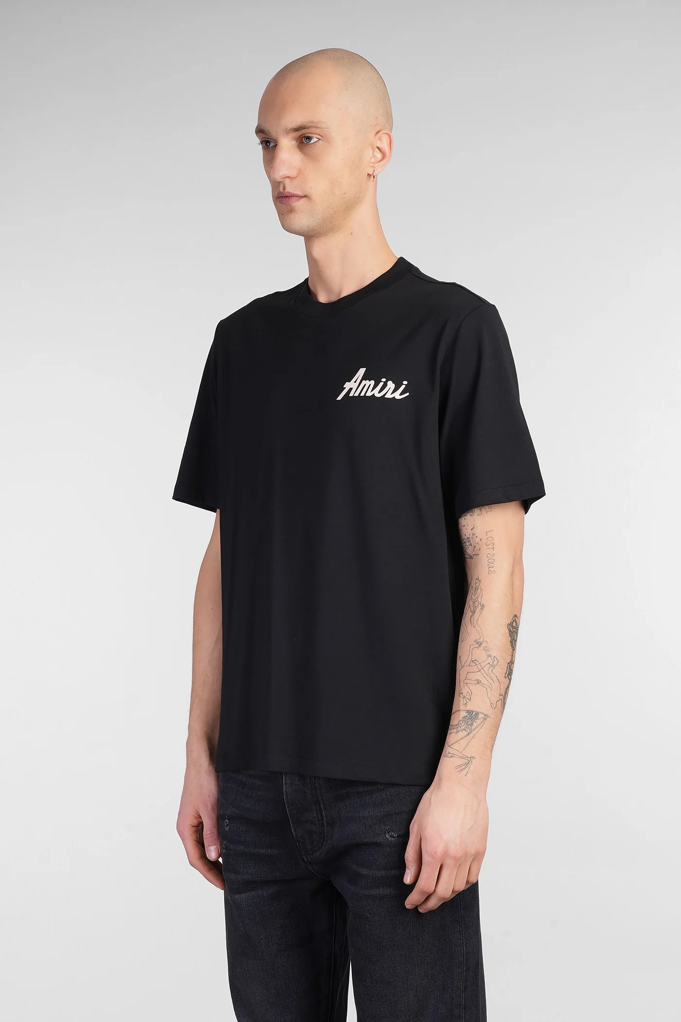 T-Shirt in black cotton - Image 4