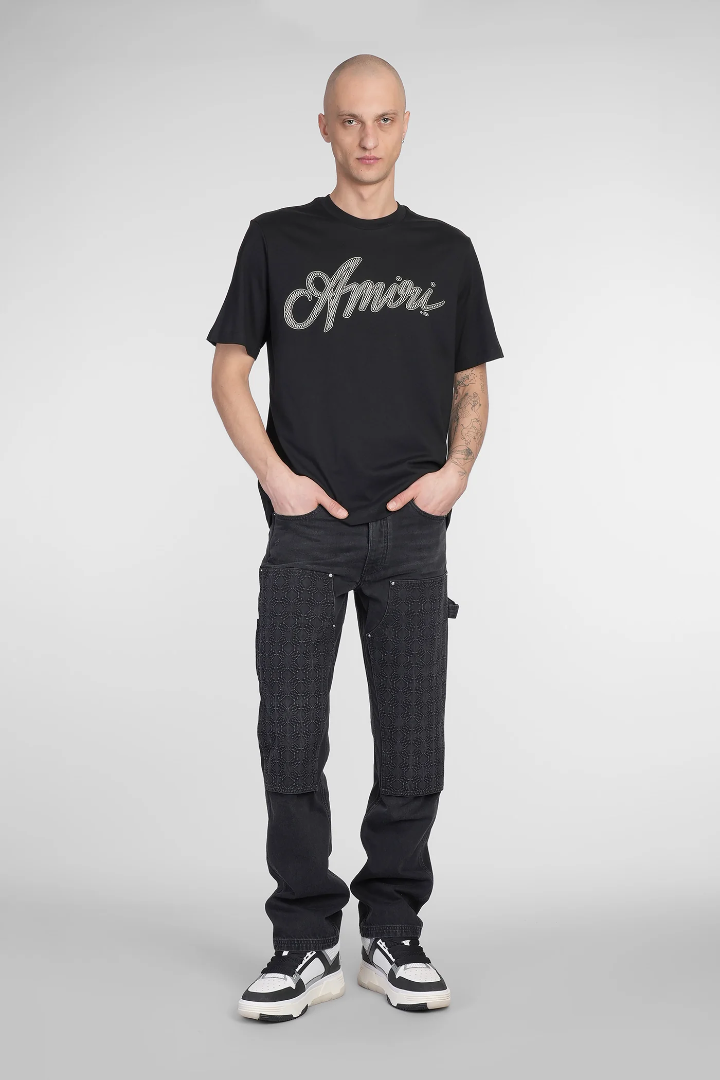 T-Shirt in black cotton - Image 2