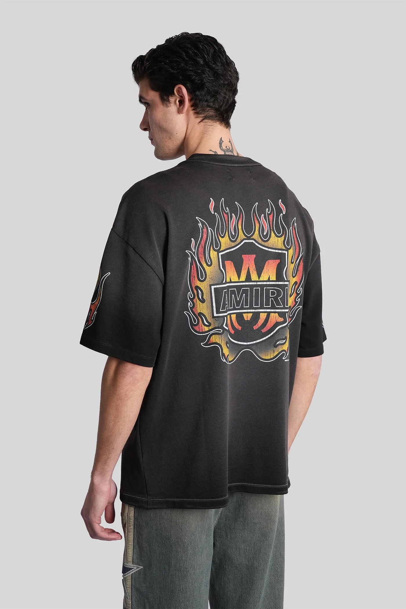 T-Shirt in black cotton - Image 3
