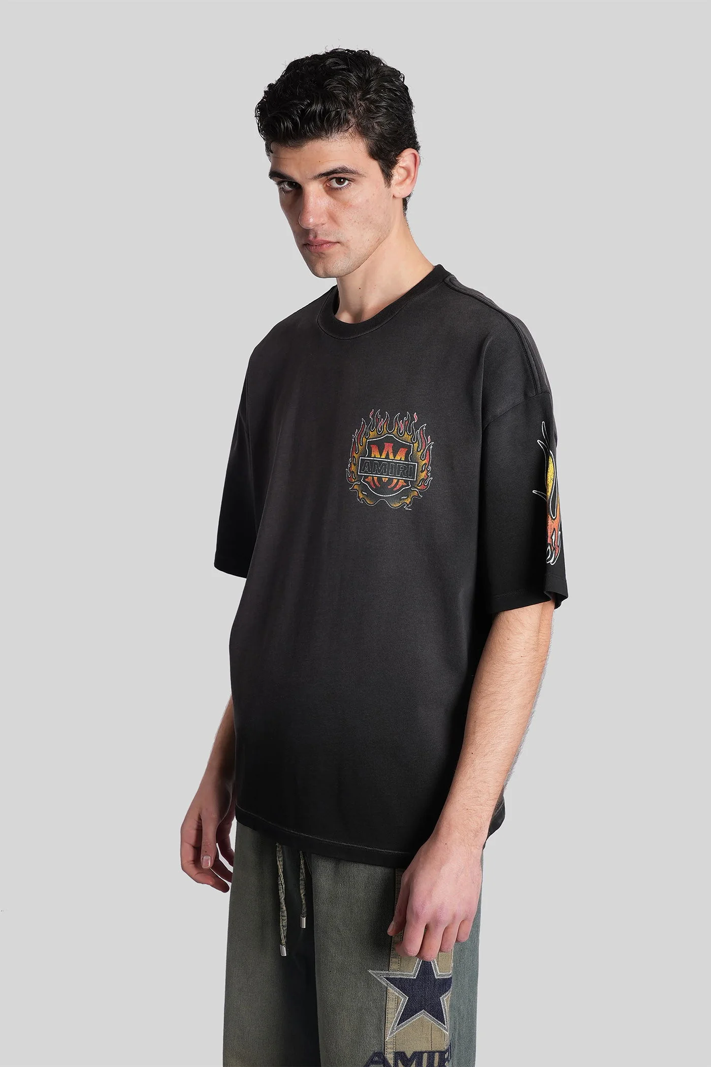 T-Shirt in black cotton - Image 4