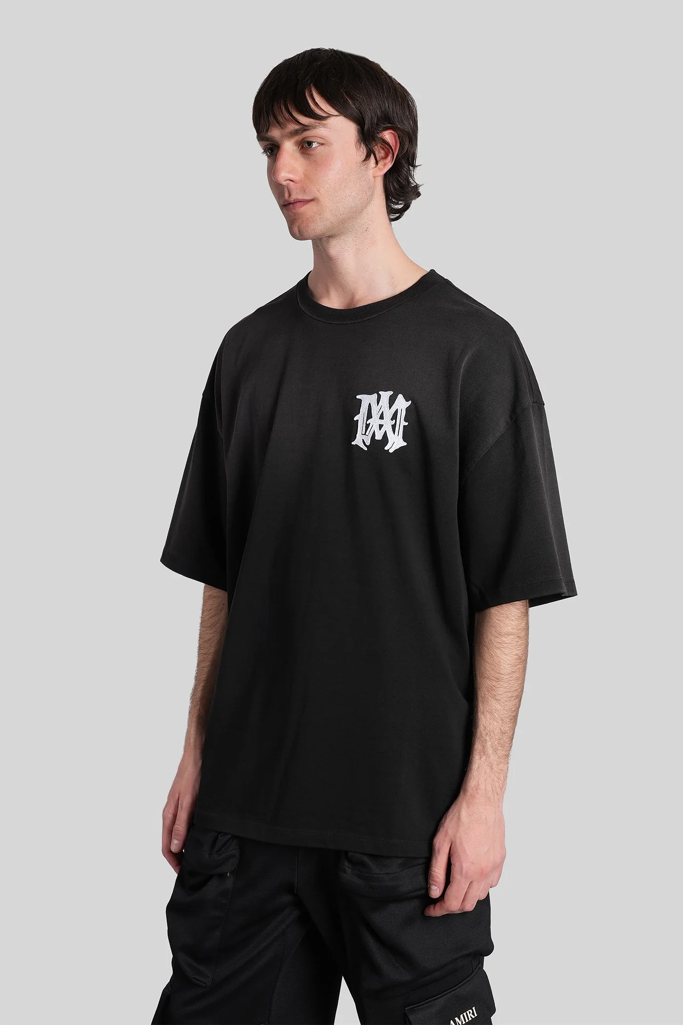 T-Shirt in black cotton - Image 4