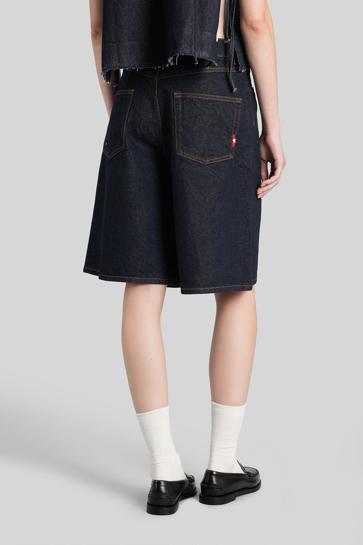 Crew Shorts in blue denim - Image 3