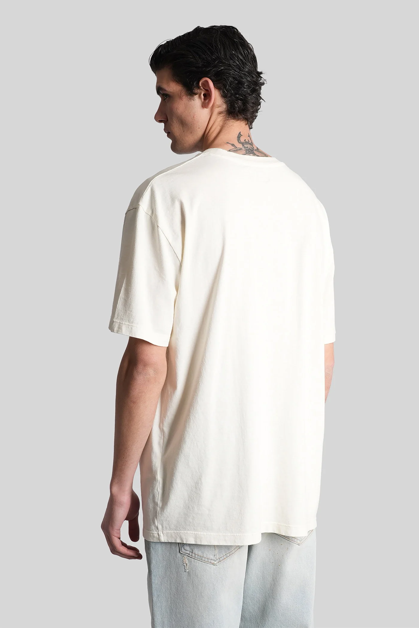 T-Shirt in beige cotton - Image 3