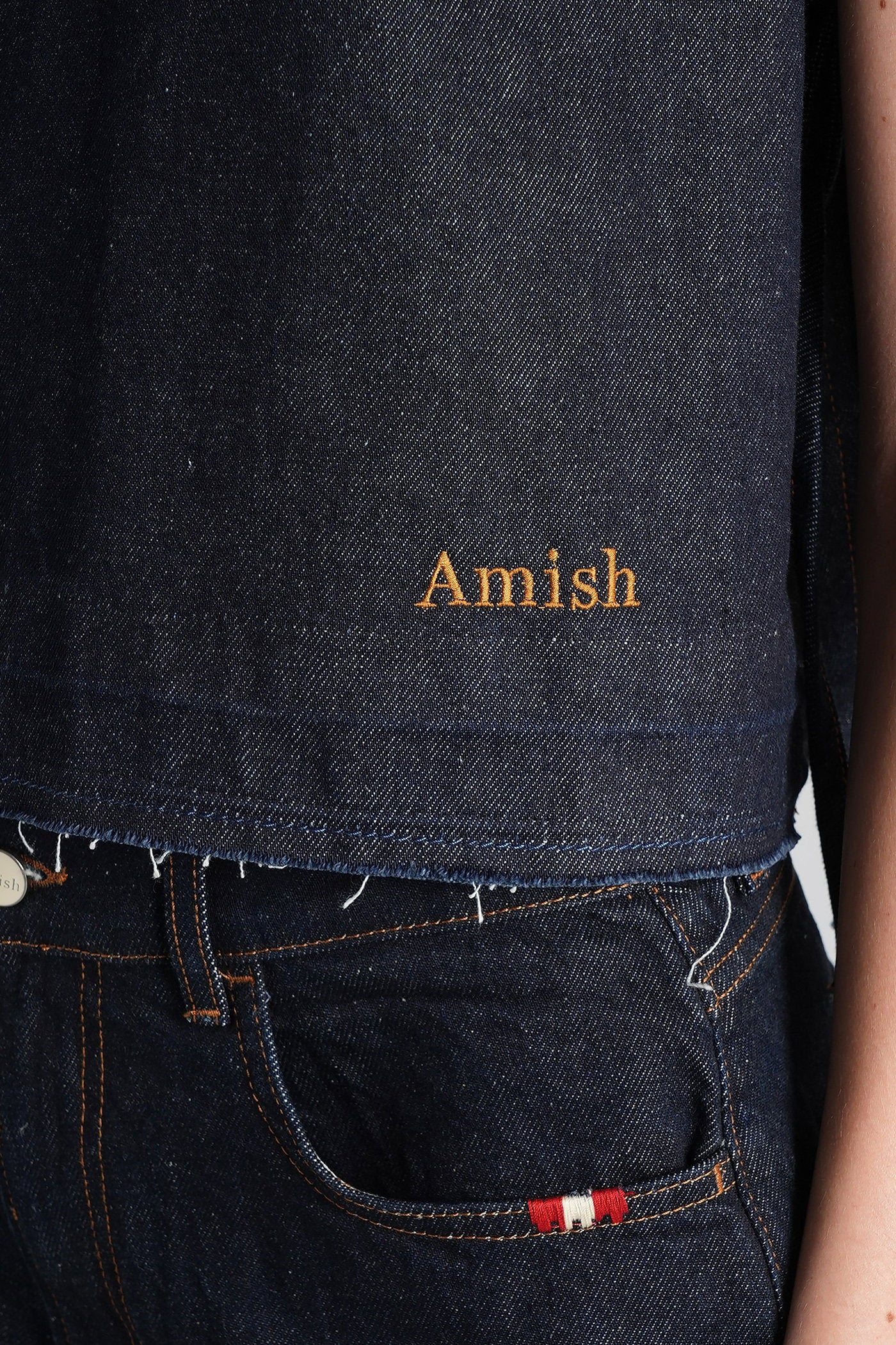 Vest in blue denim - Image 5