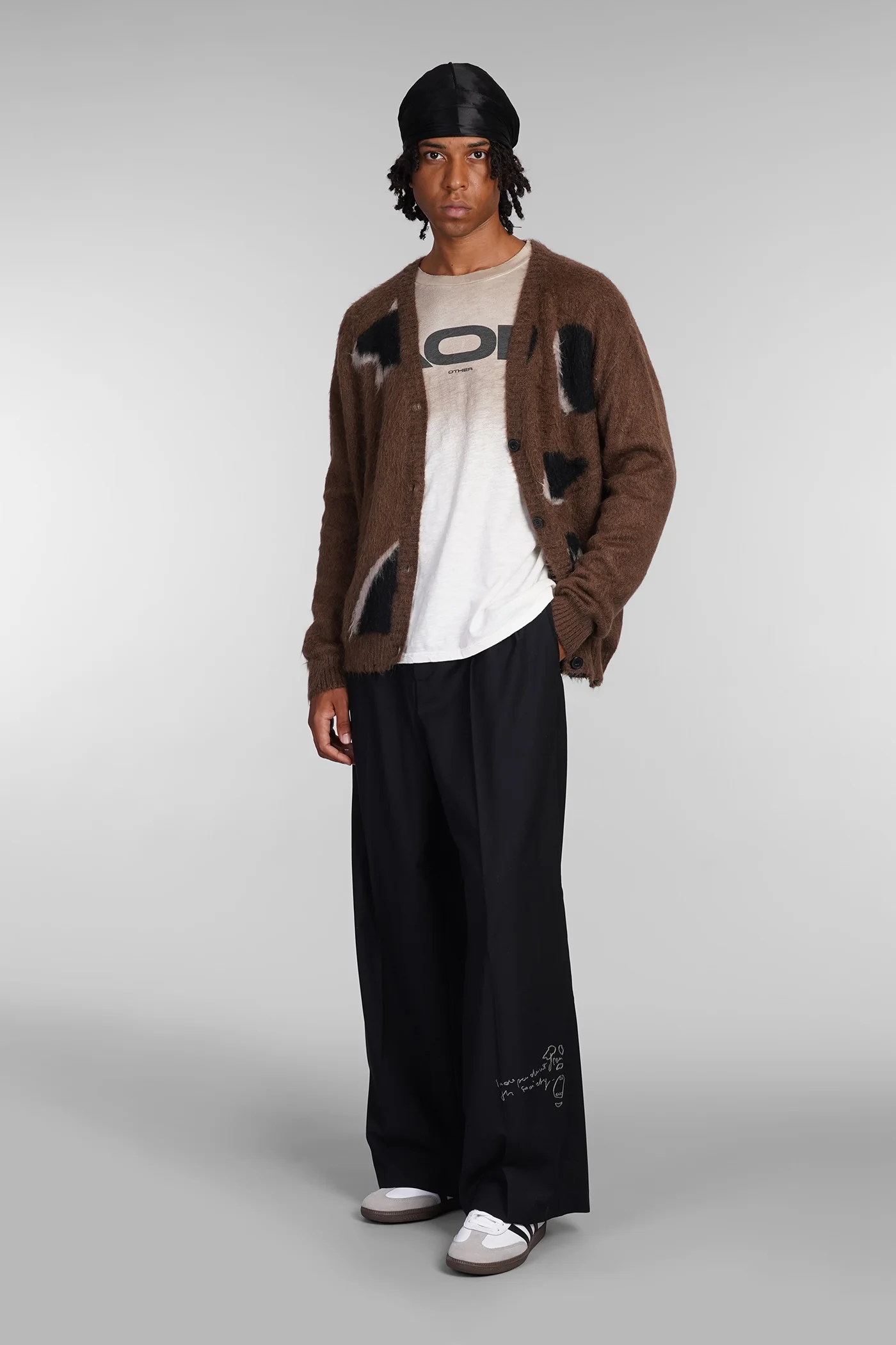Cardigan in brown acrylic - Image 2