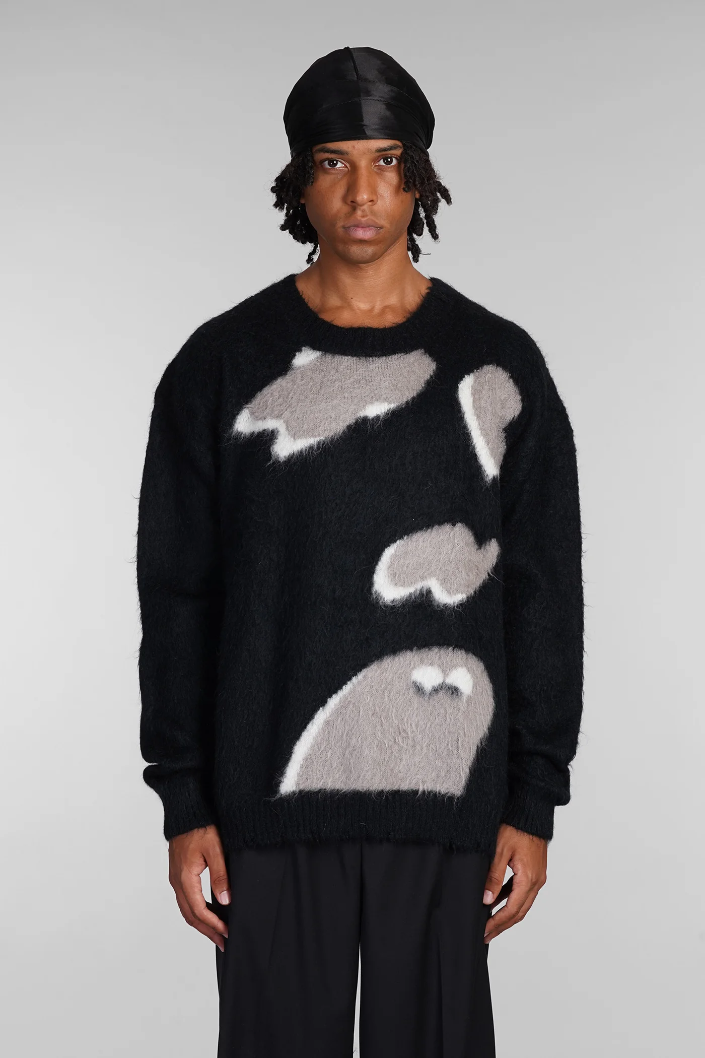 Knitwear in black acrylic