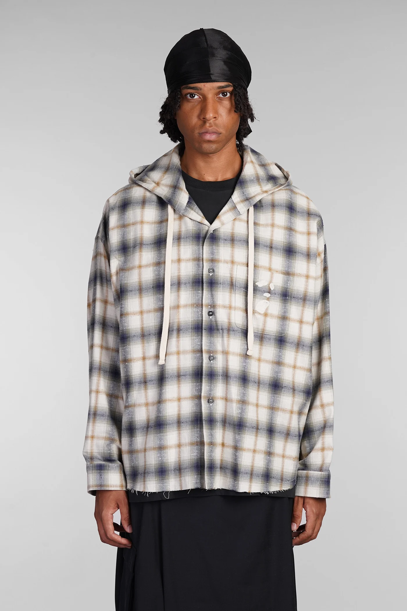Shirt in grey cotton