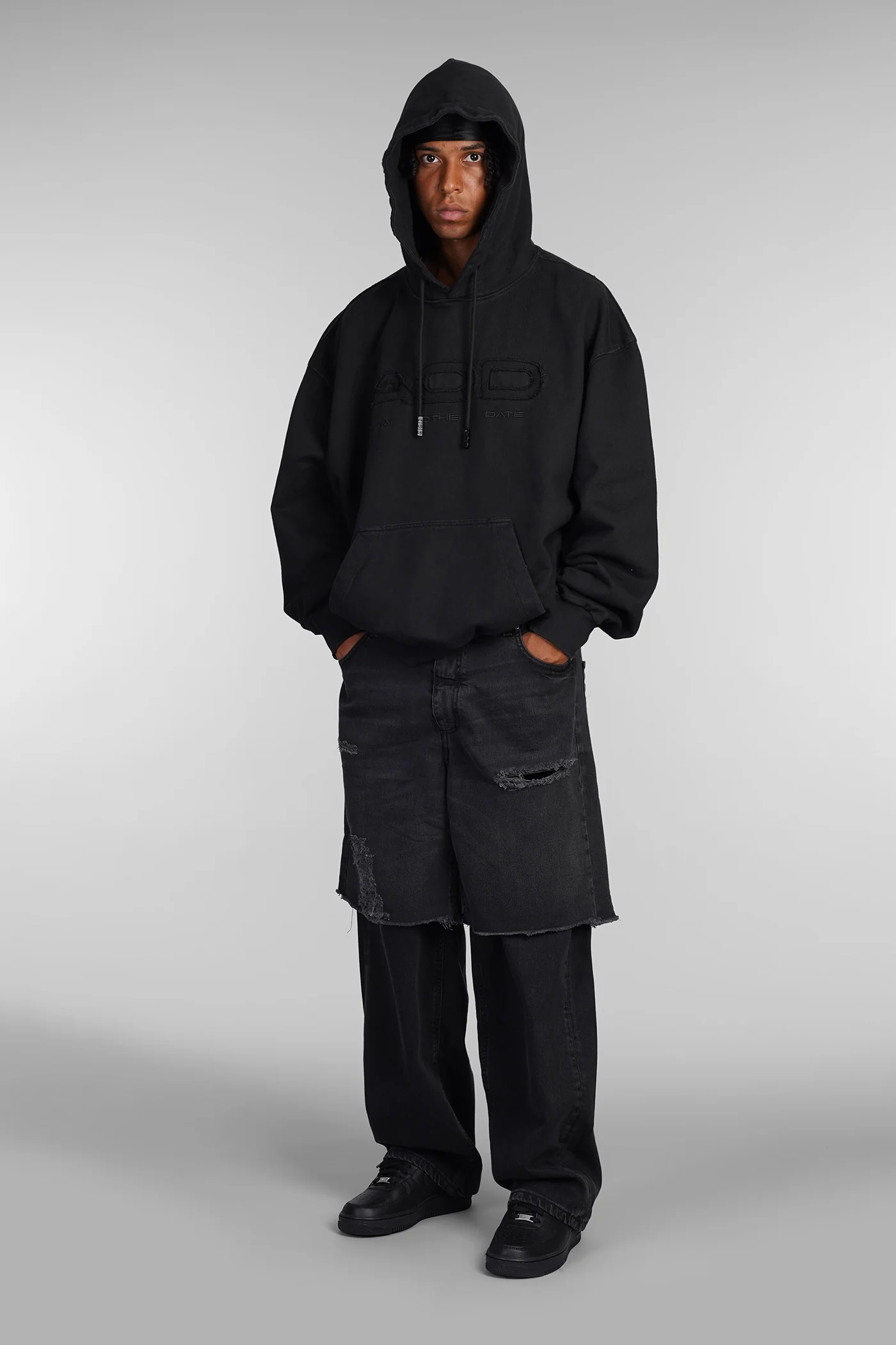 Sweatshirt in black cotton - Image 2