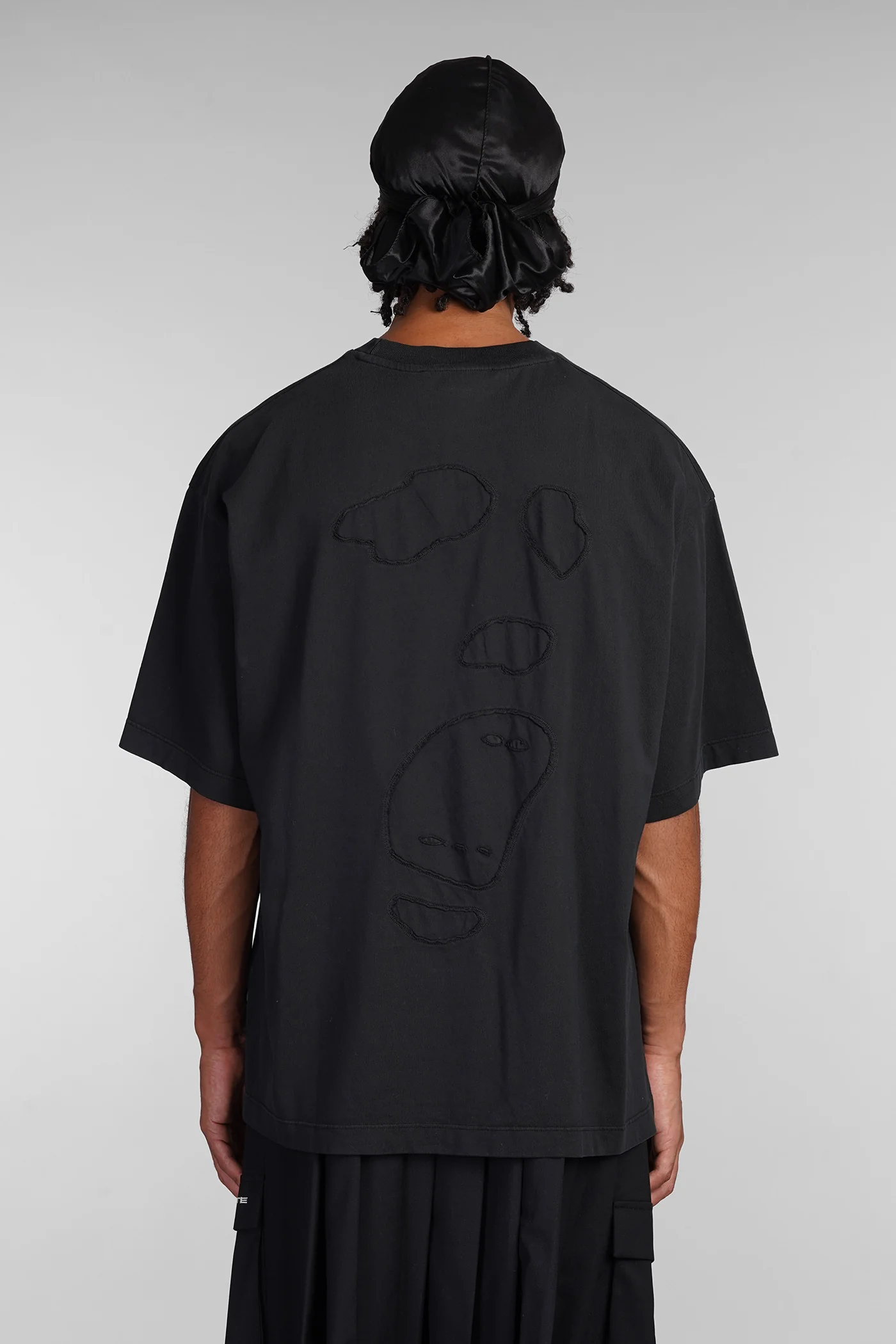 T-Shirt in black cotton - Image 3