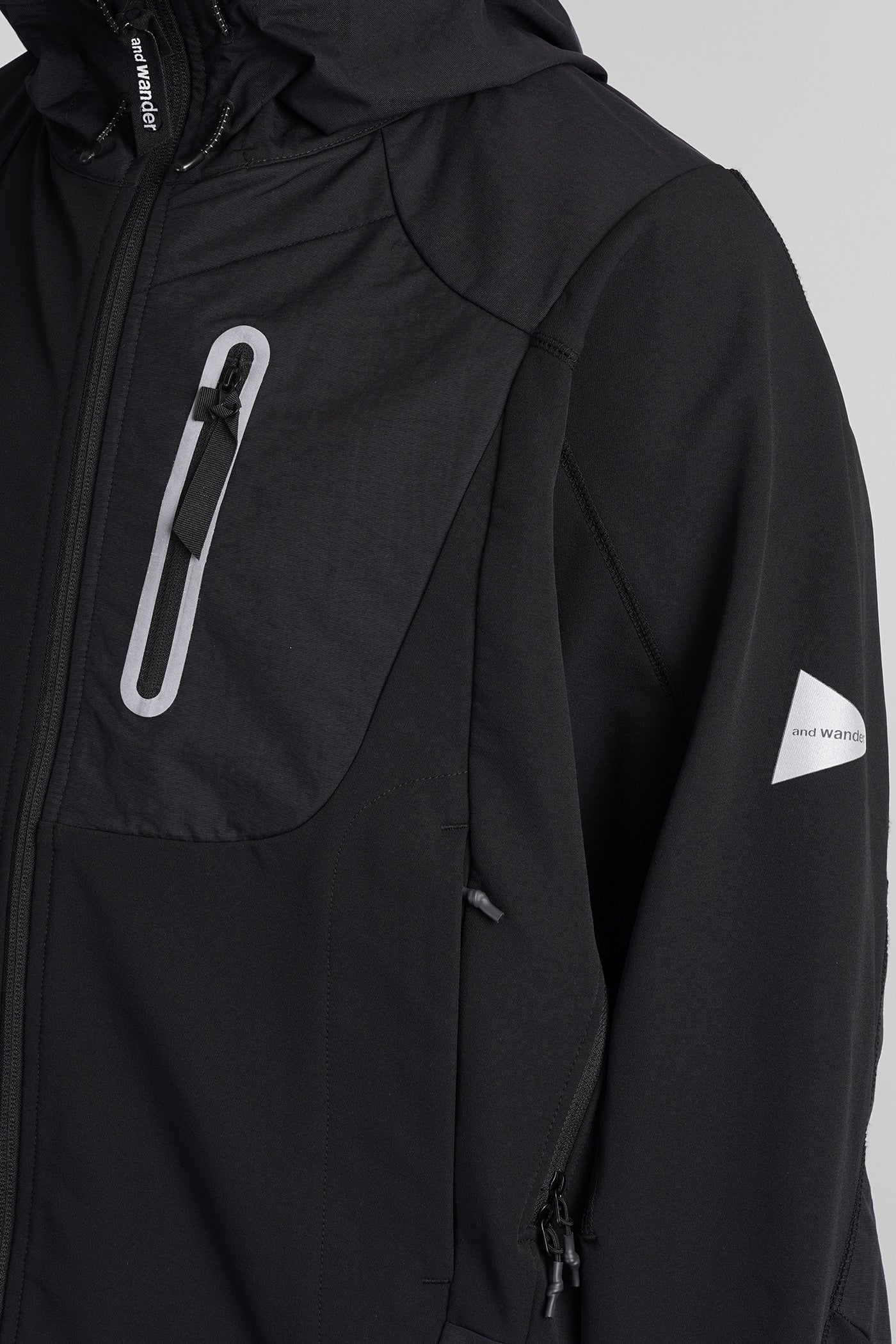 Casual jacket in black nylon - Image 5