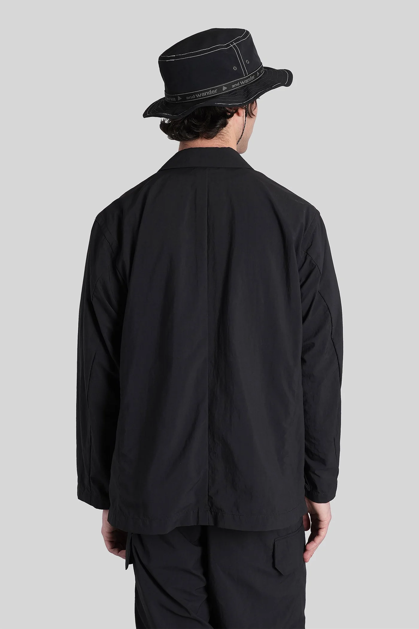 Casual jacket in black nylon - Image 3