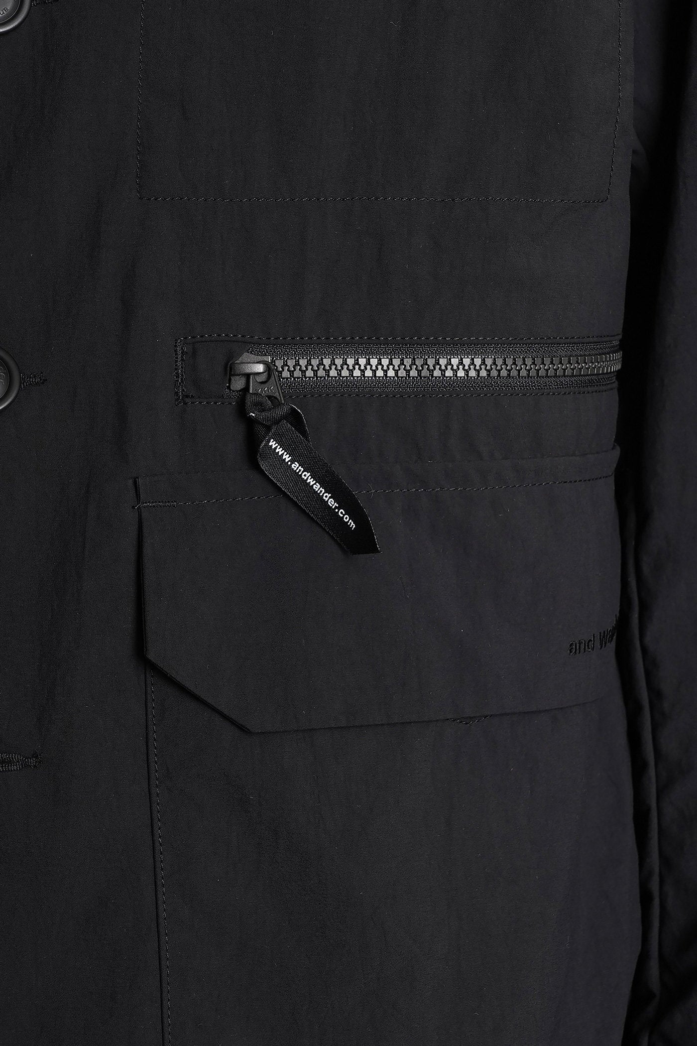 Casual jacket in black nylon - Image 5