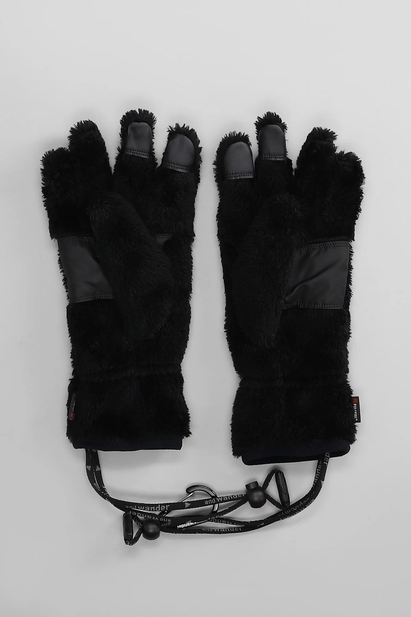 Gloves in black polyester - Image 2
