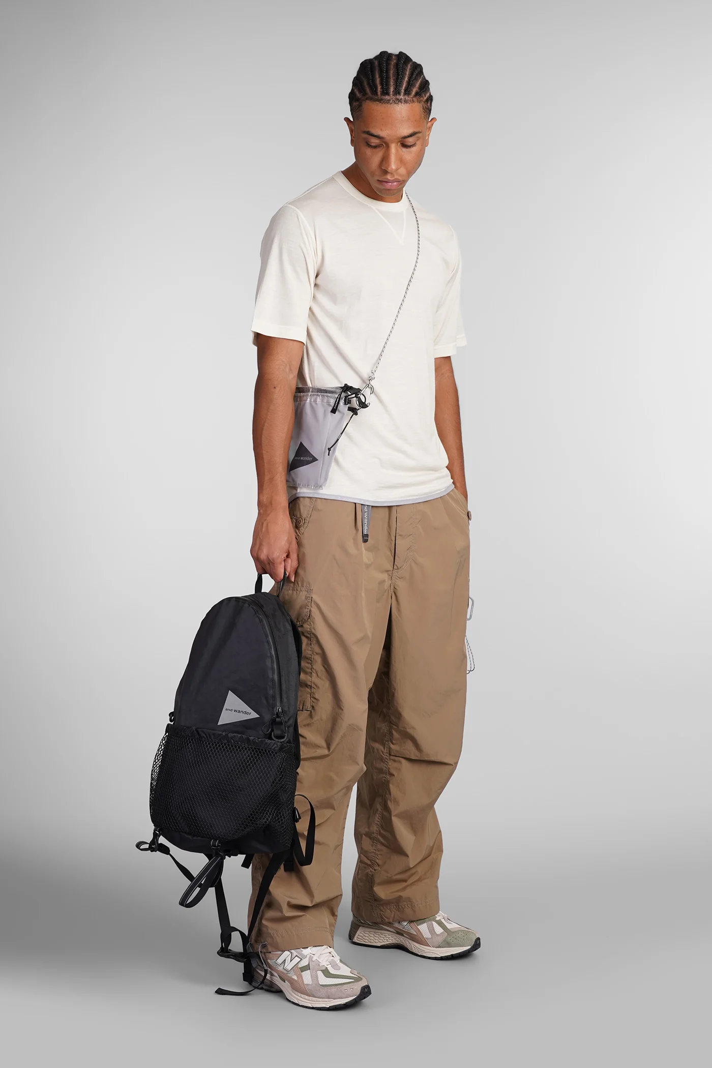 Pants in beige polyester - Image 2