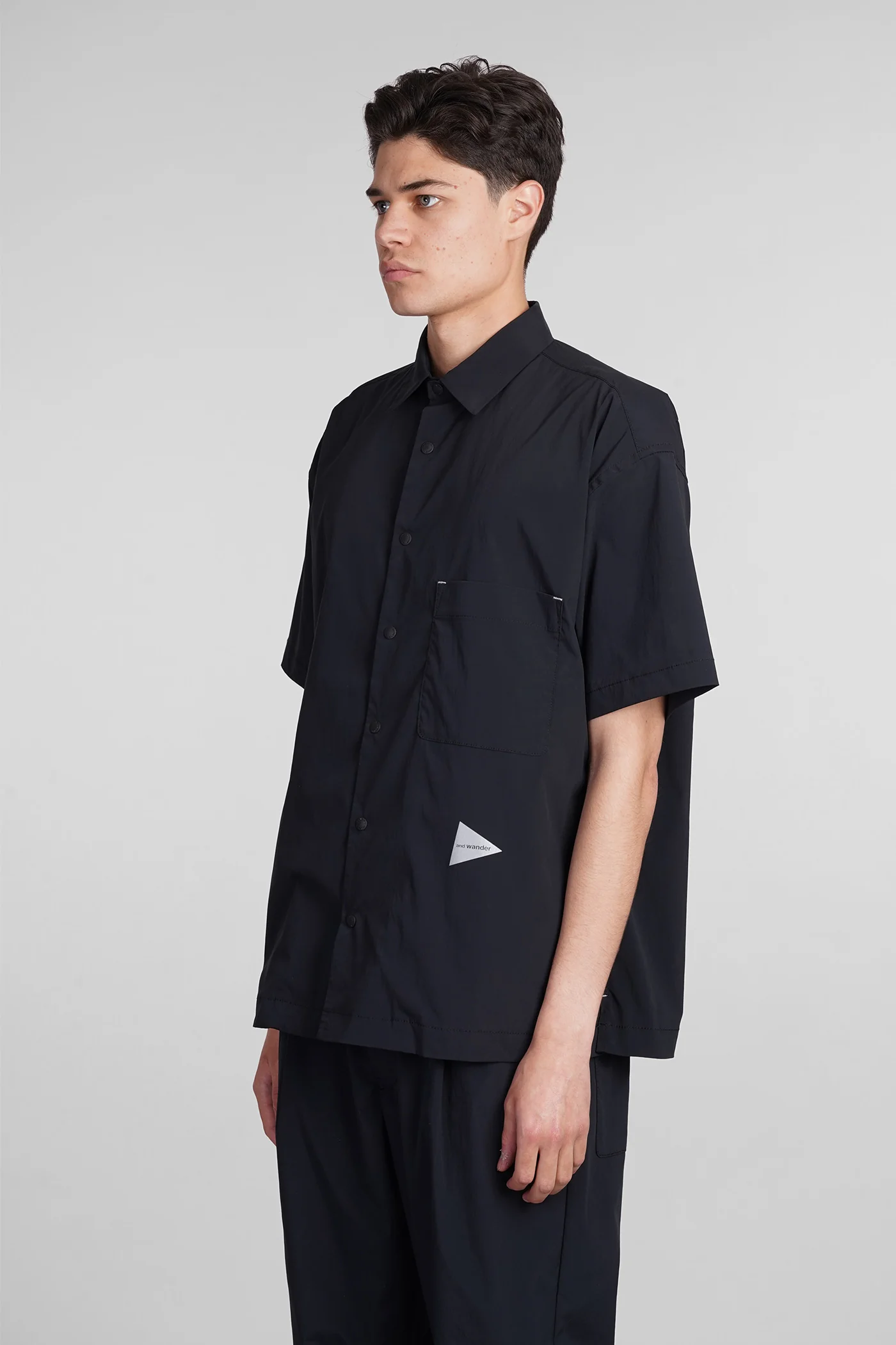 Shirt in black polyester - Image 4