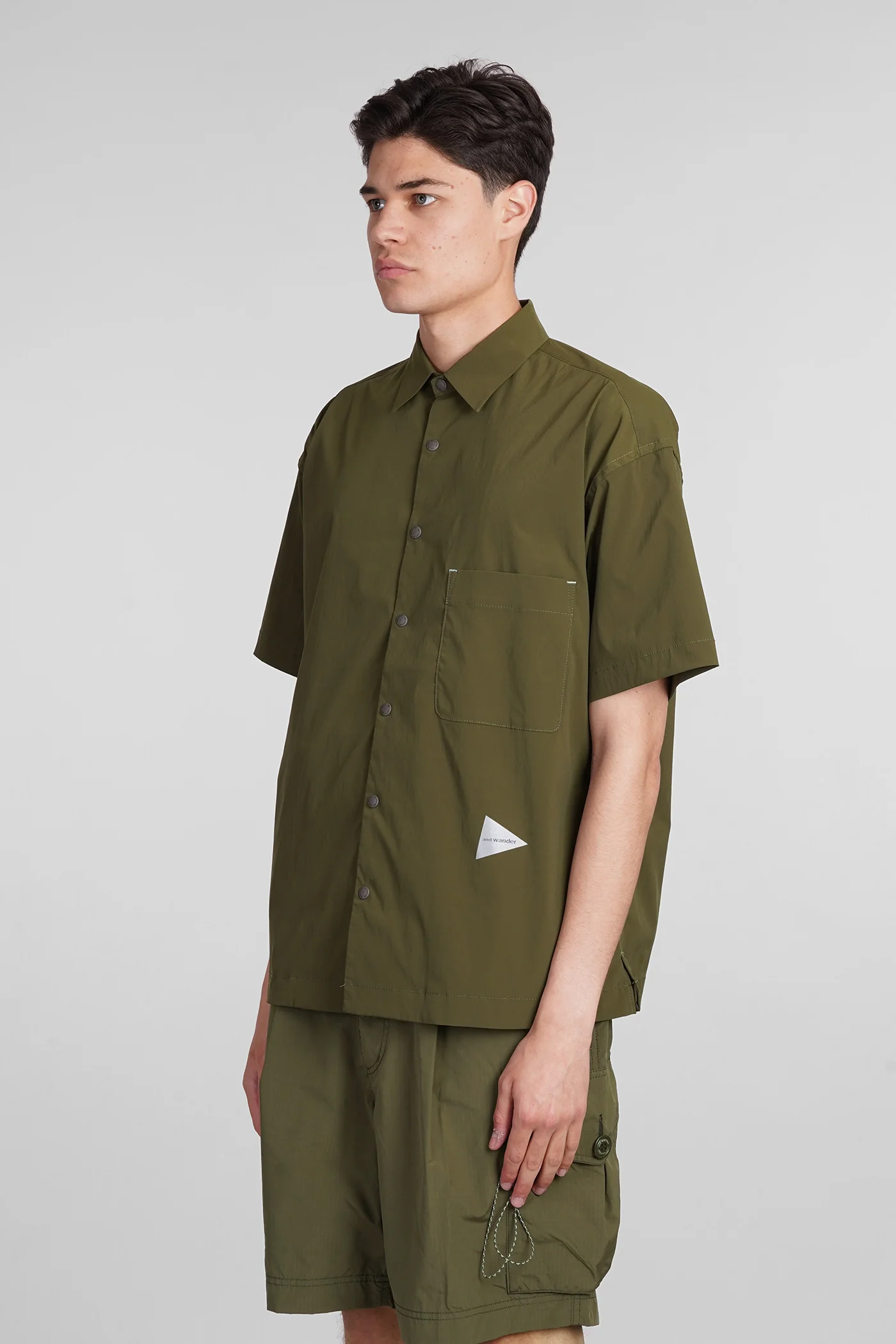 Shirt in green polyester - Image 4
