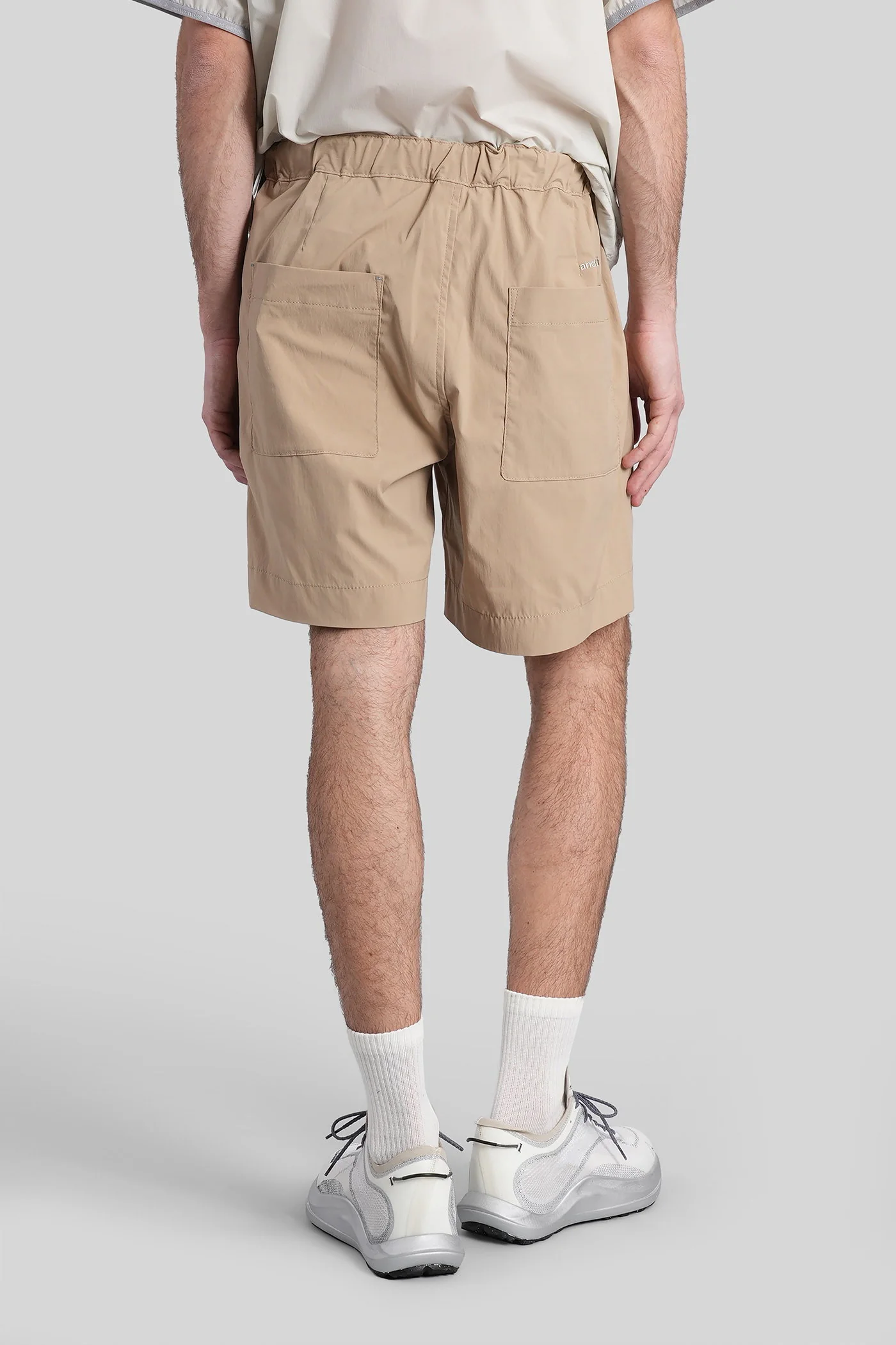 Shorts in beige polyester - Image 3