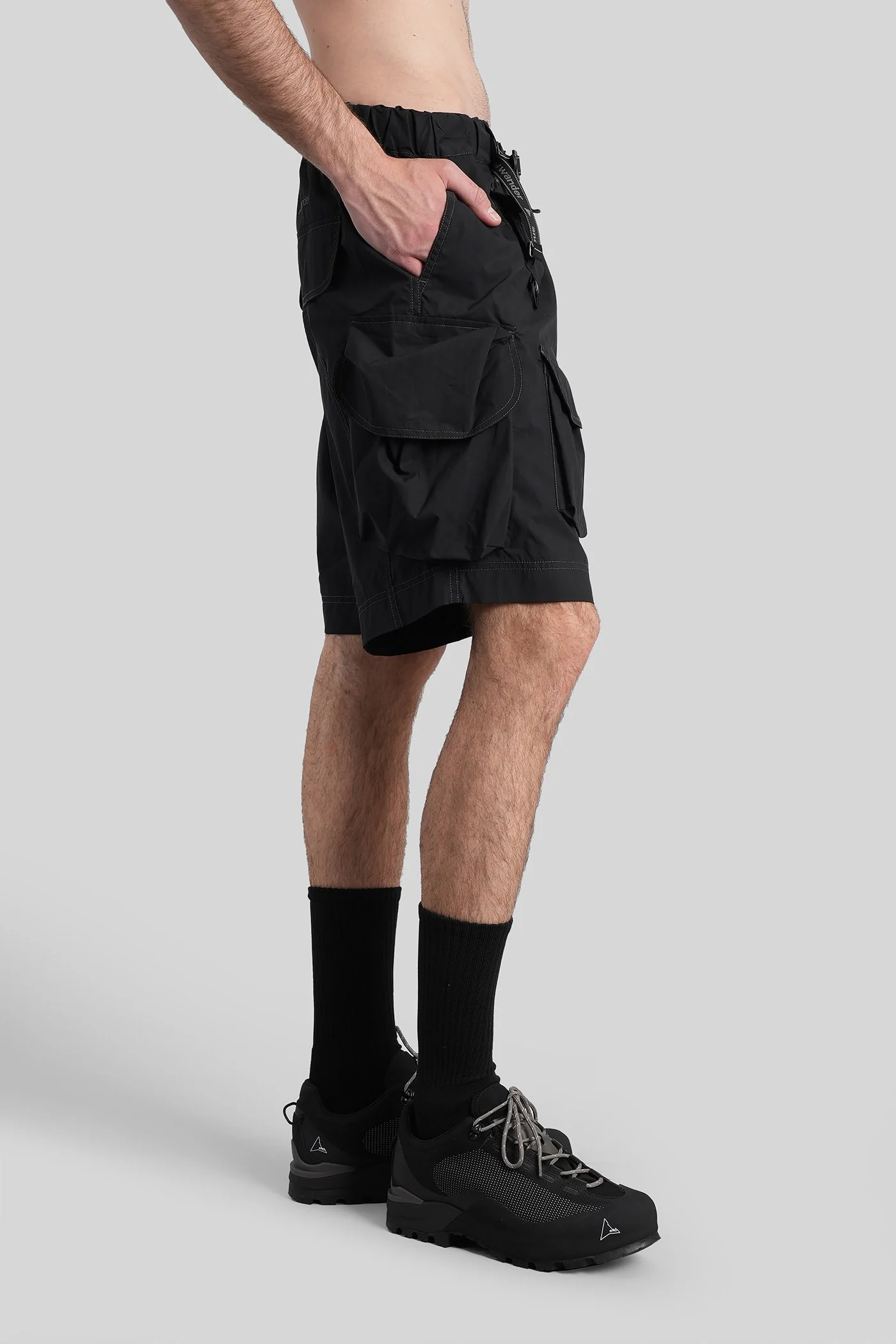 Shorts in black cotton - Image 4