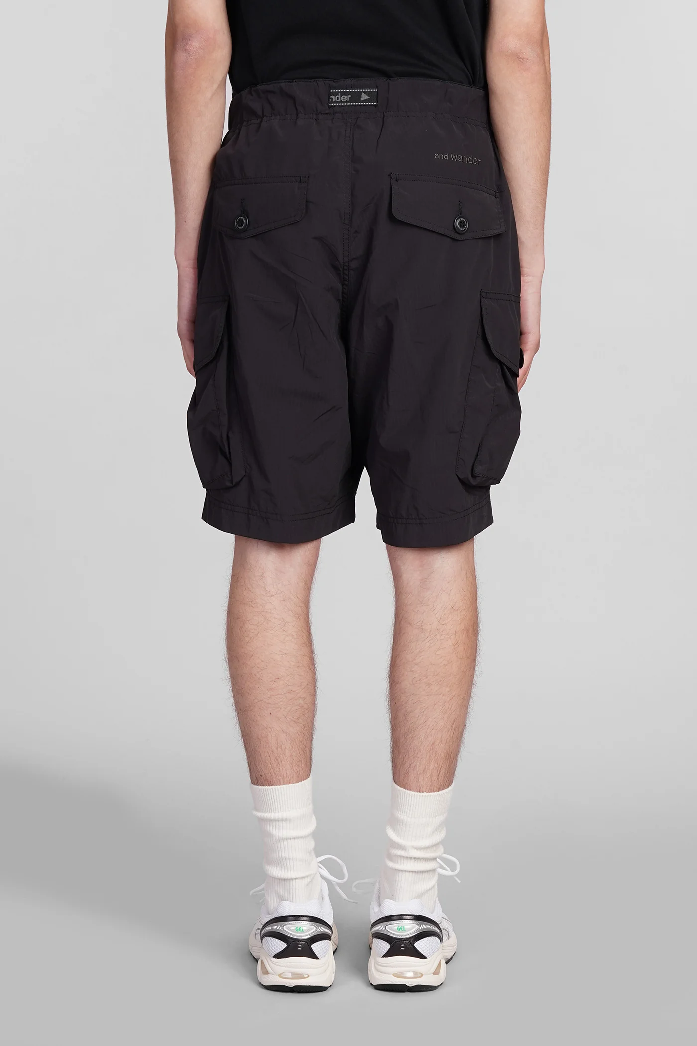 Shorts in black nylon - Image 3