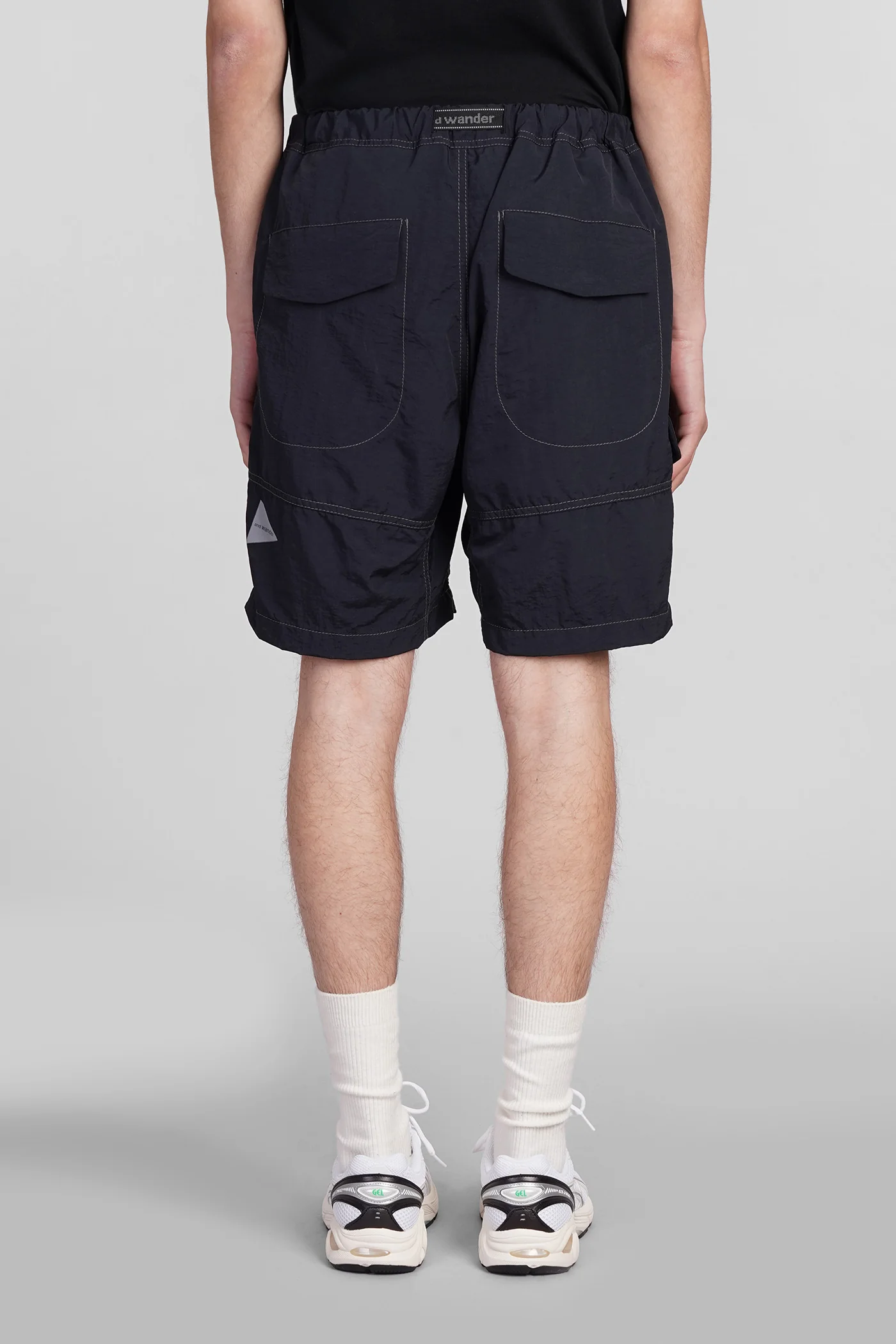 Shorts in black nylon - Image 3